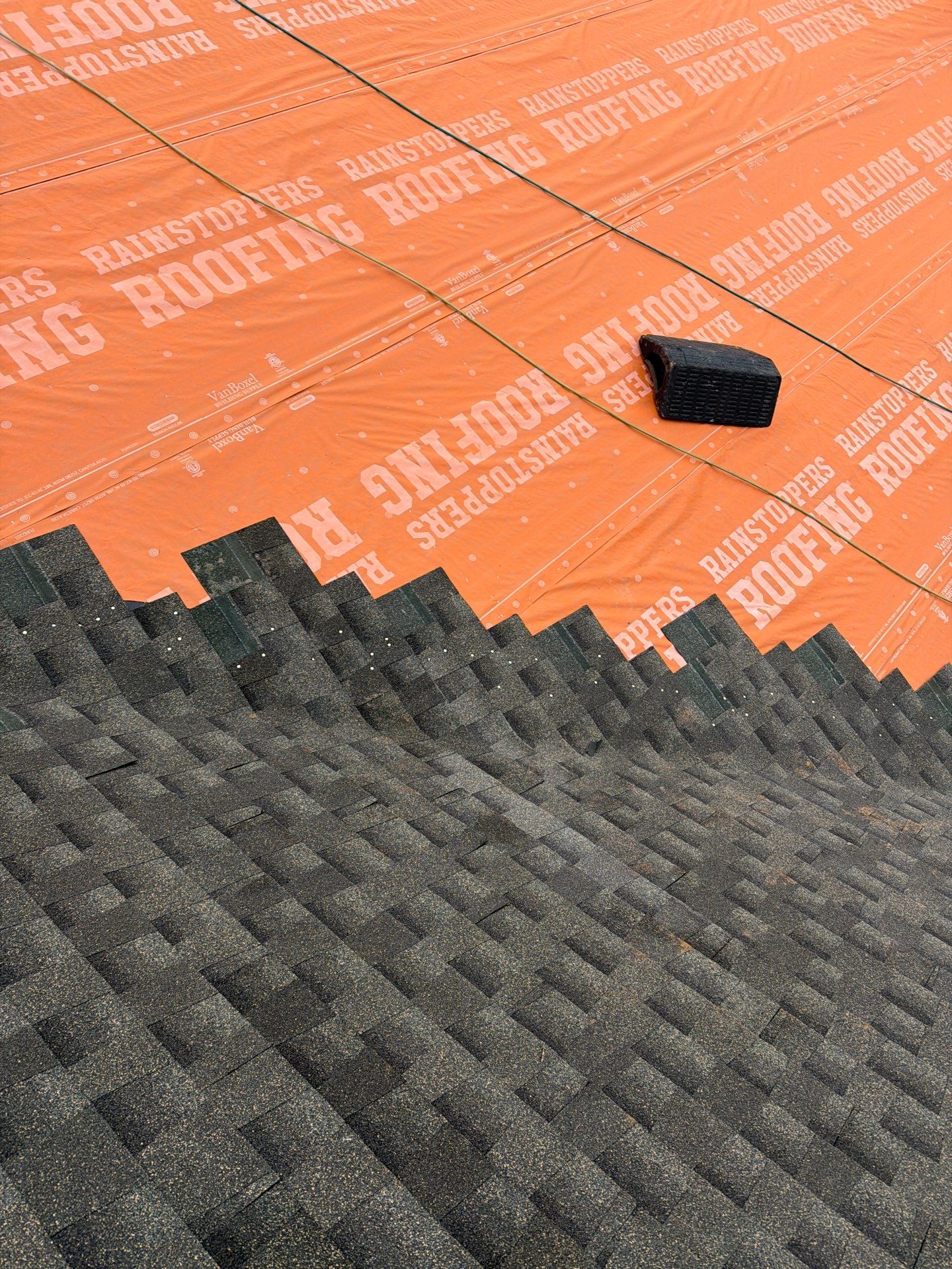 Residential Roofing Installation using GAF Timberline HDZ Weathered Wood by Rainstoppers Roofing