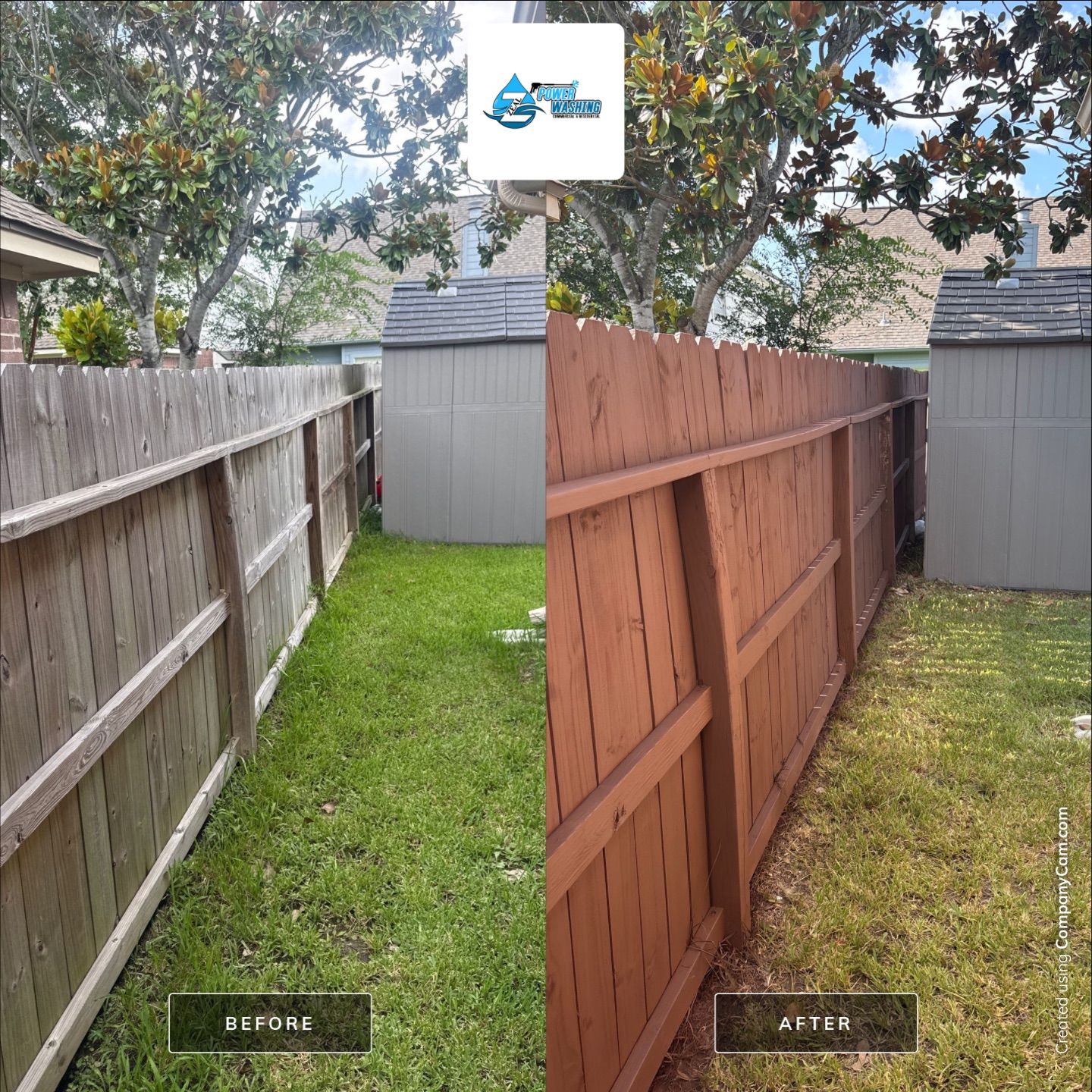 Comprehensive Fence Restoration and Concrete Surface Cleaning in Stafford by Zeal Power Washing