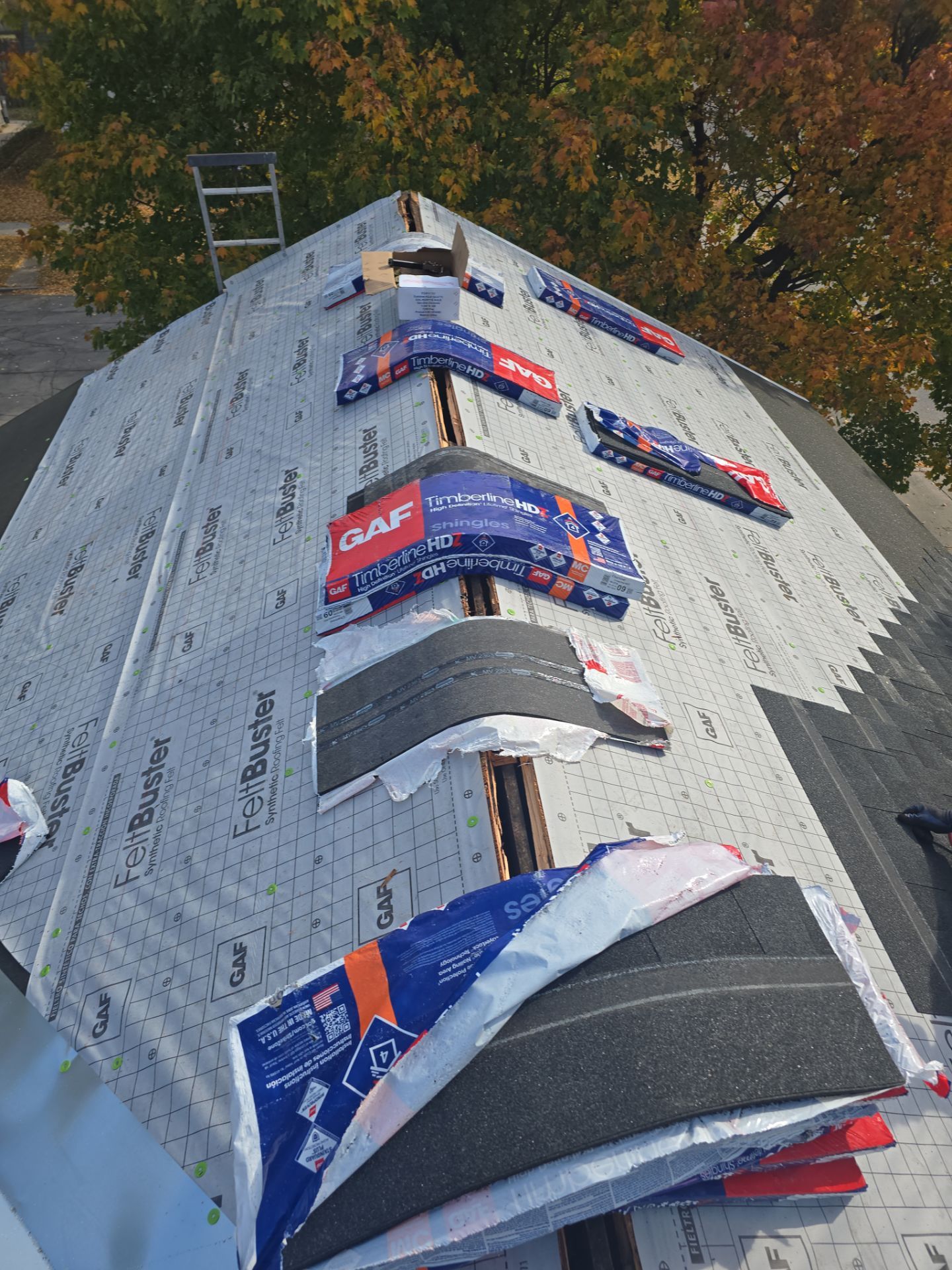 Residential Roofing Installation using GAF HDZ shingles by Gellings Roofing and Siding LLC