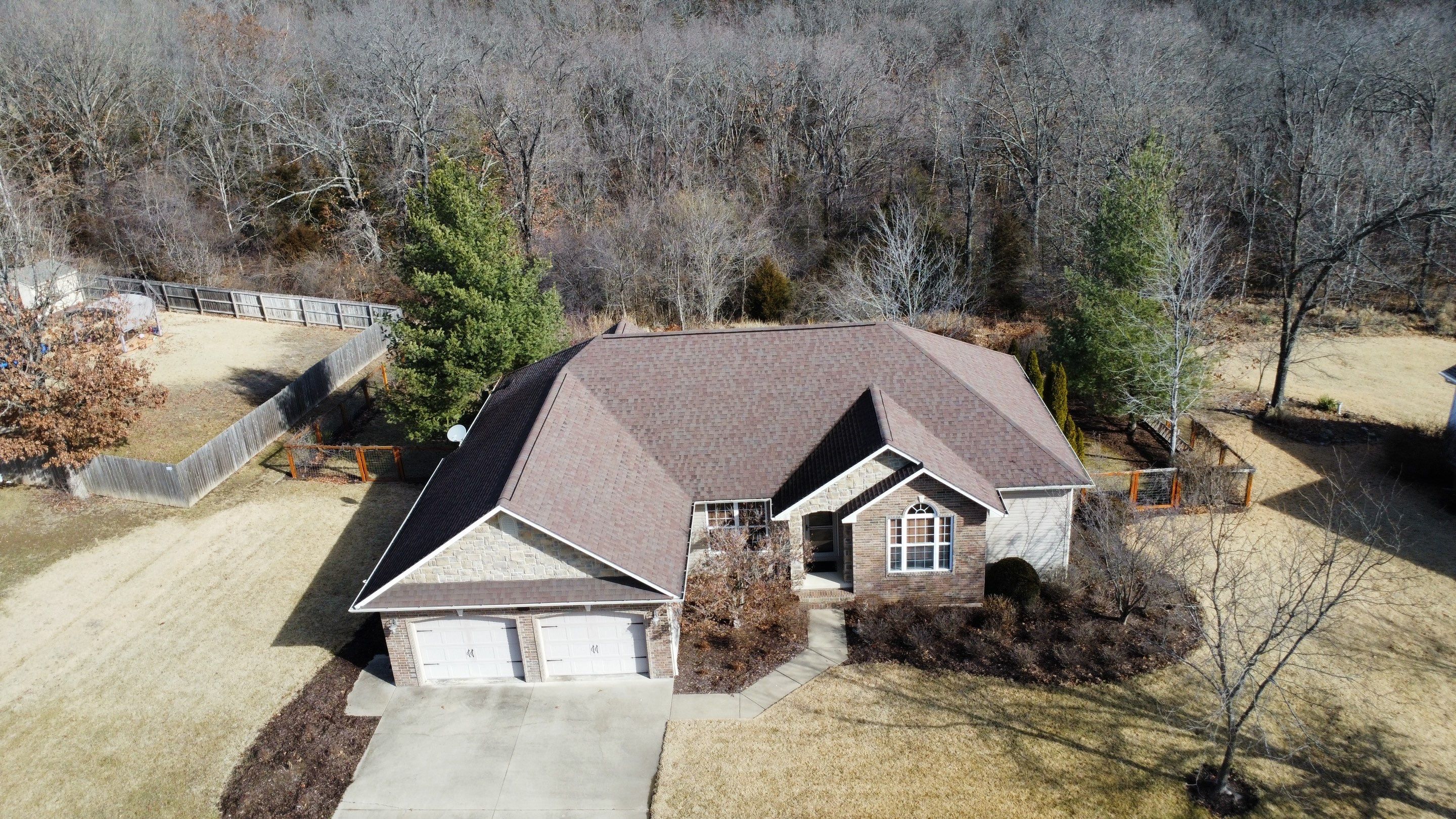 Residential Roofing Install - Chestnut Atlas StormMaster Shake W/ Scotchguard Shingles - Ivory Gutters & Downspouts  by Titan Commercial & Residential Roofing 