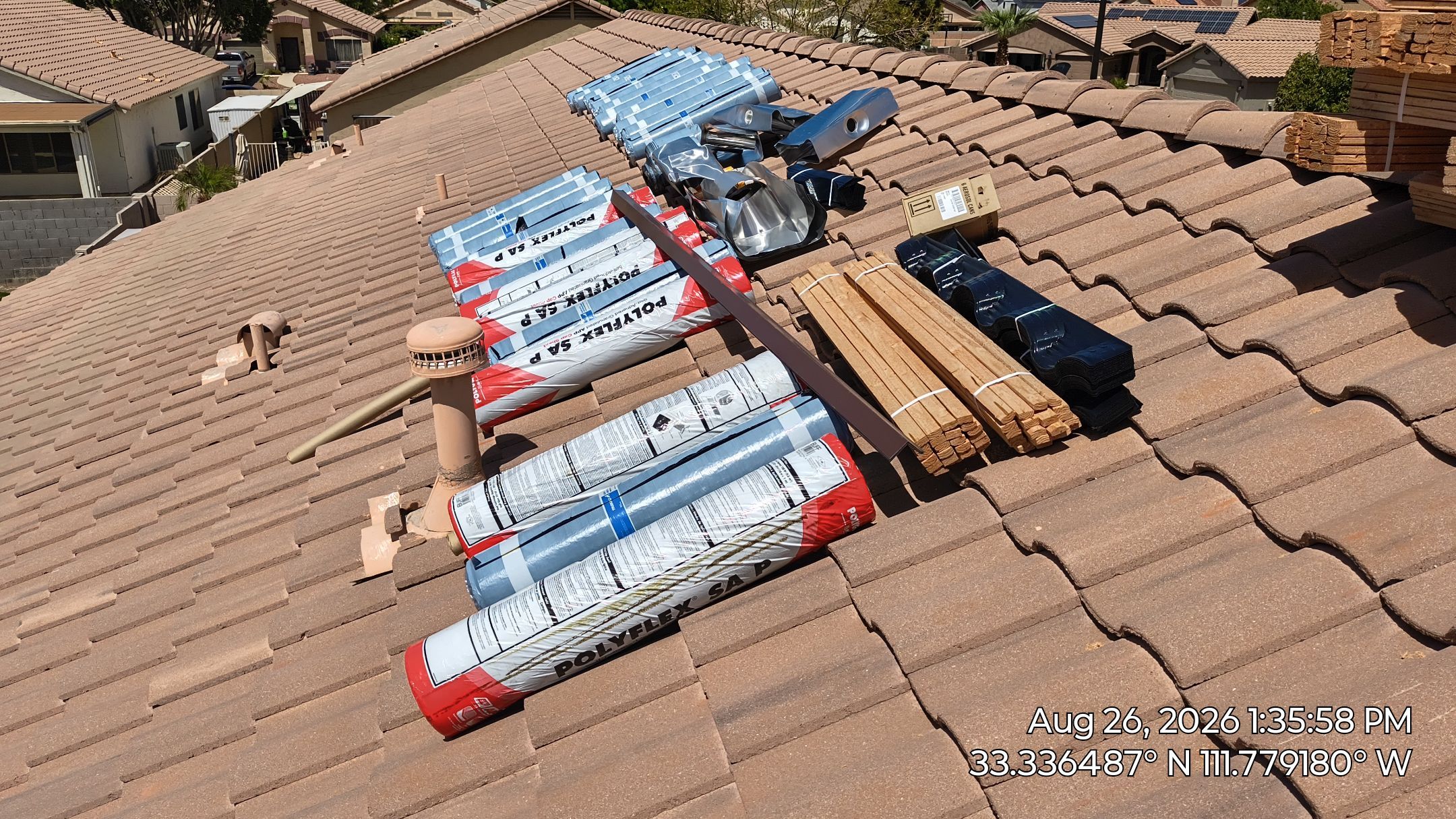 Tile Roof Underlayment Replacement and Structural Repair in Gilbert by APM Builders LLC