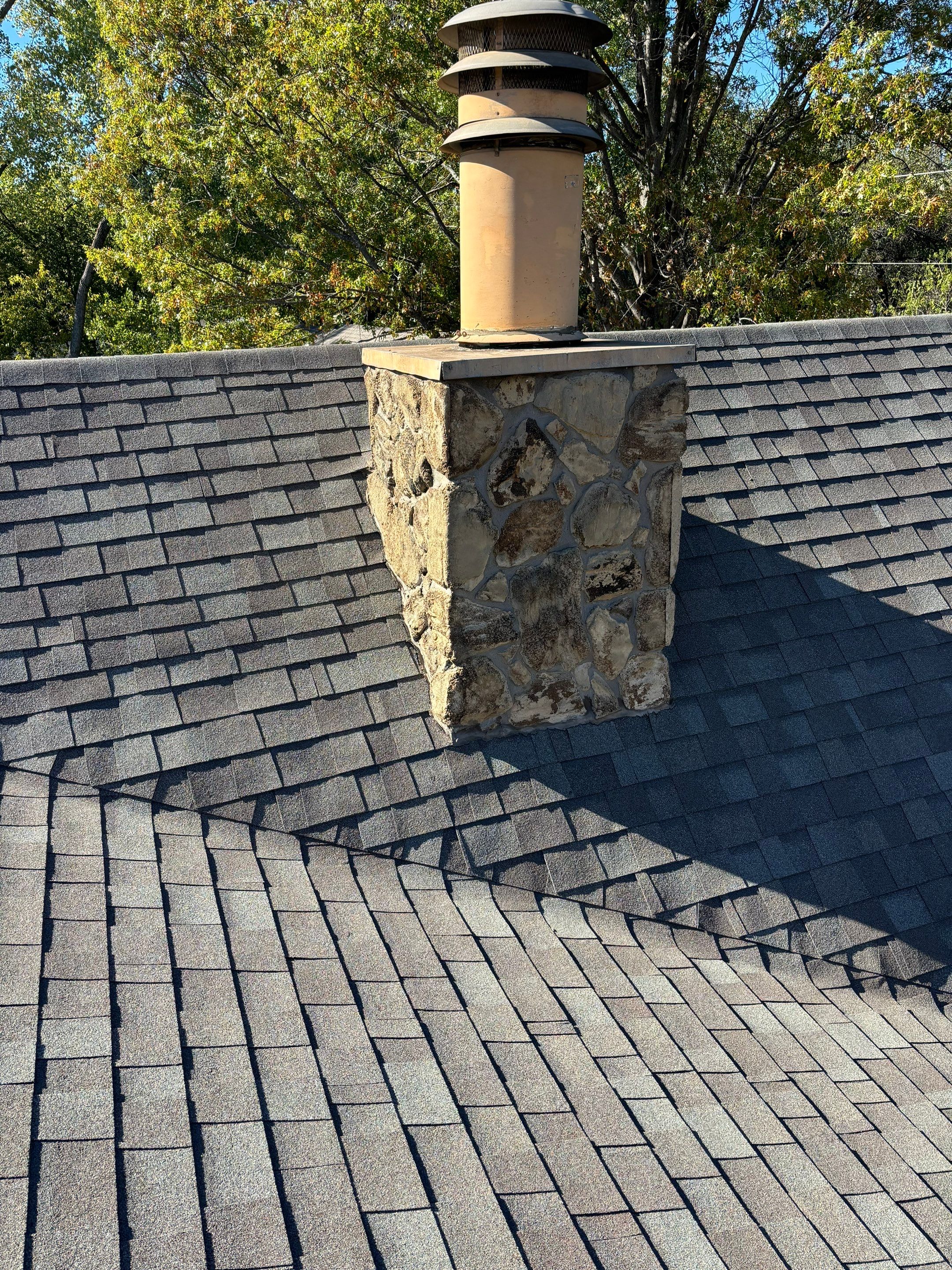 Chimney Reflash and Structural Valley Repair - Hidden Rot Discovery - Edmond, OK by 5Coat Roofing & Construction