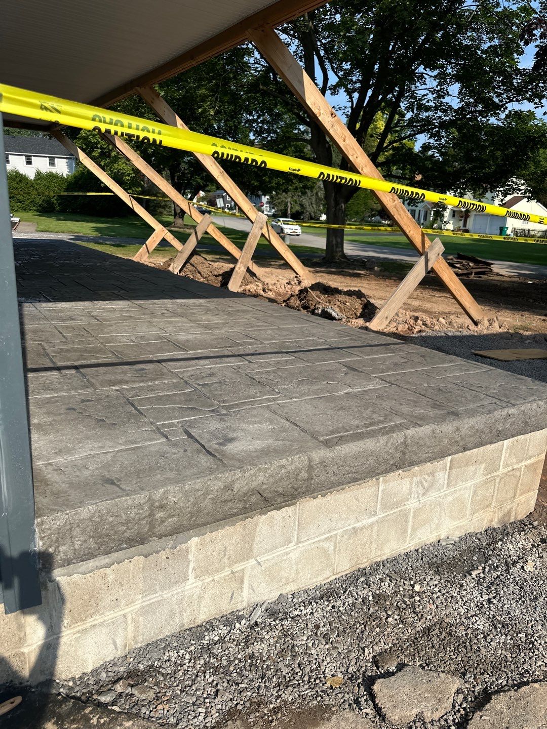 Stamped English Rivenstone concrete Porch/Patio  by NG Masonry & Construction LLC