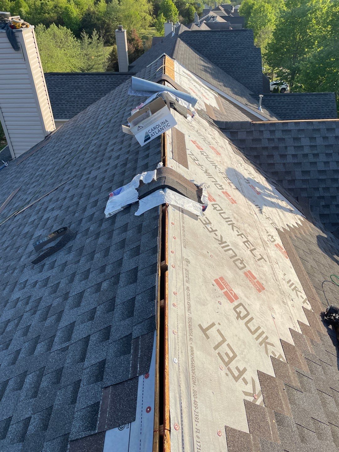 Residential Roofing Installation using GAF Timberline HDZ in Pewter Gray by Undersun Roofing 