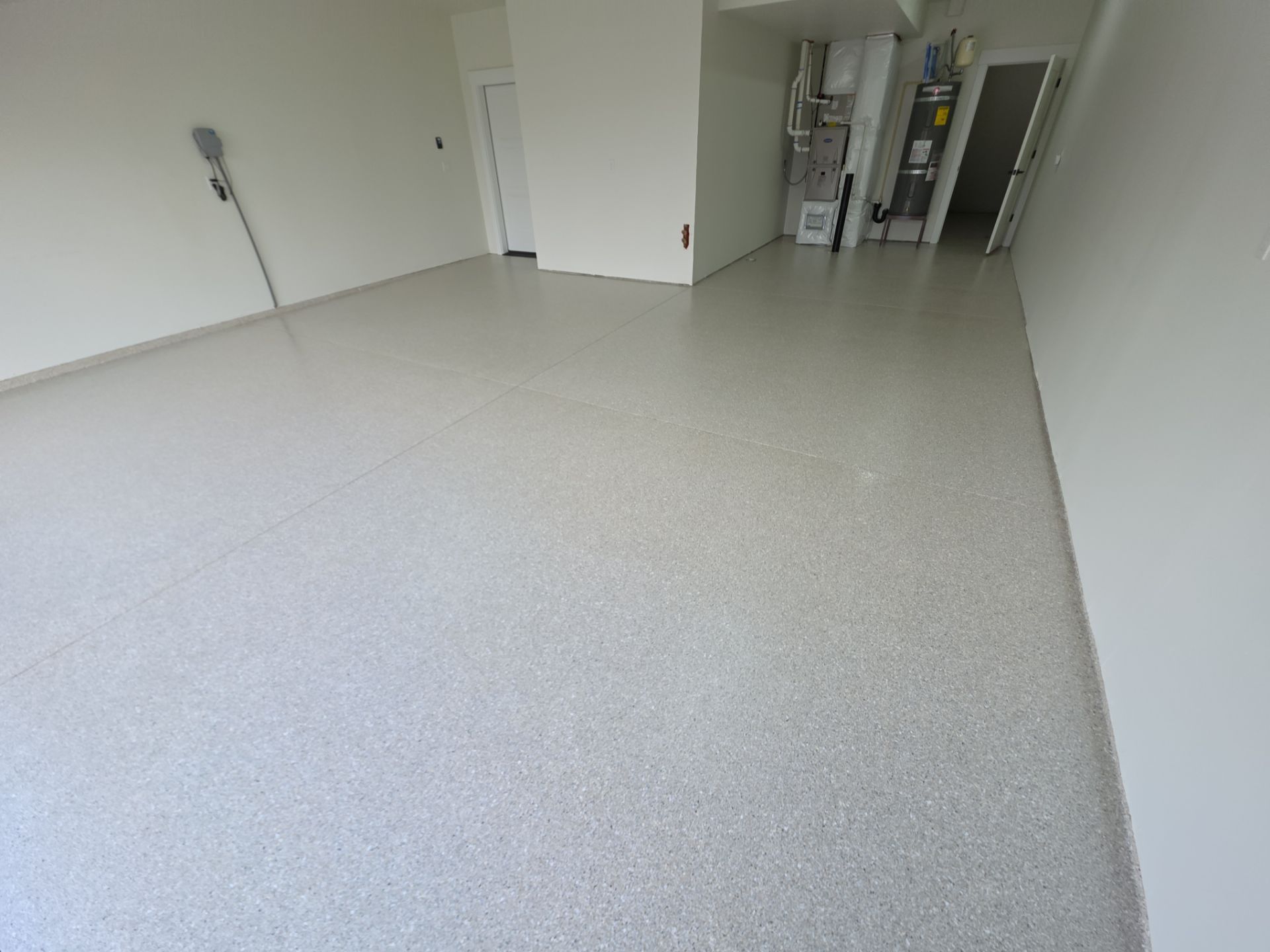 Limestone Hybrid Polyaspartic Garage Floor Coating in Coeur D’Alene by Croc Coatings, LLC
