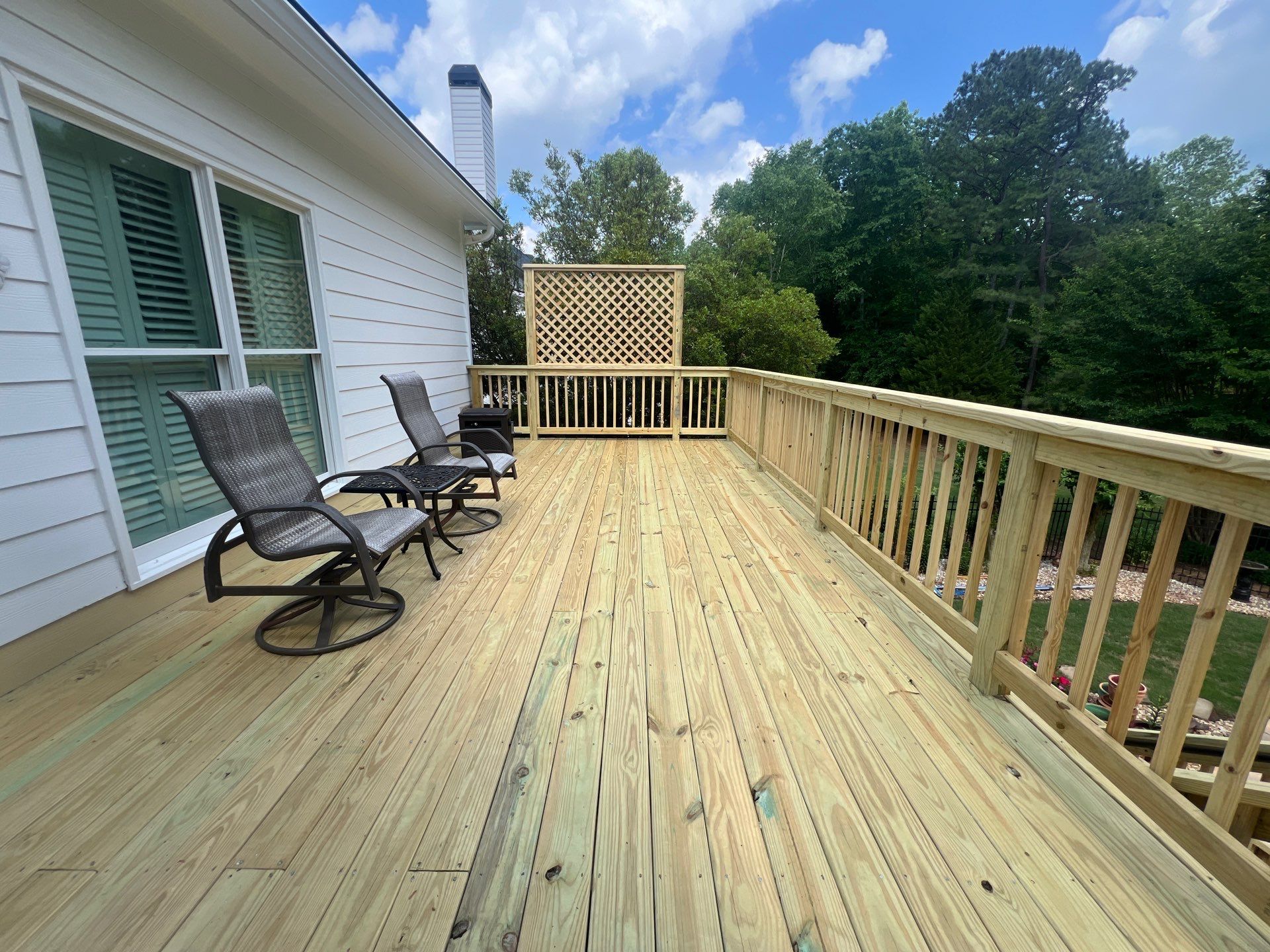 Multi-Level Pressure-Treated Wood Deck and Screened Porch in Acworth by Swift Home Renovations