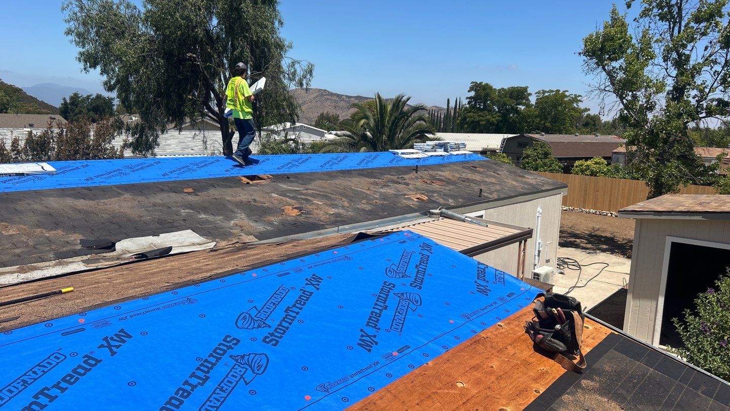 Residential Roof Replacement and Structural Decking Repairs in Wildomar by Reliable Roofing San Diego Inc.