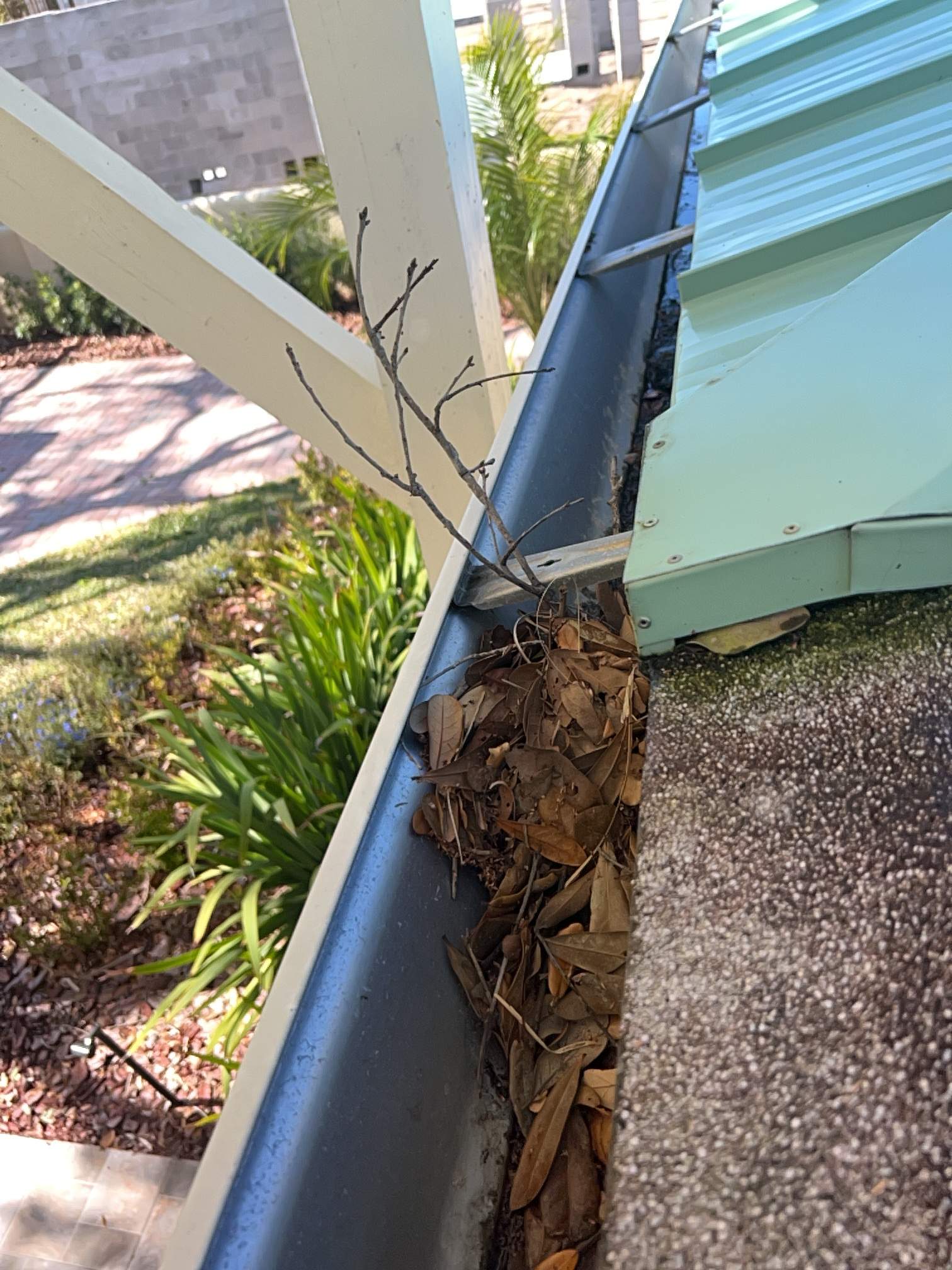Dunedin gutter cleaning job, Job done, gutters at a residential location