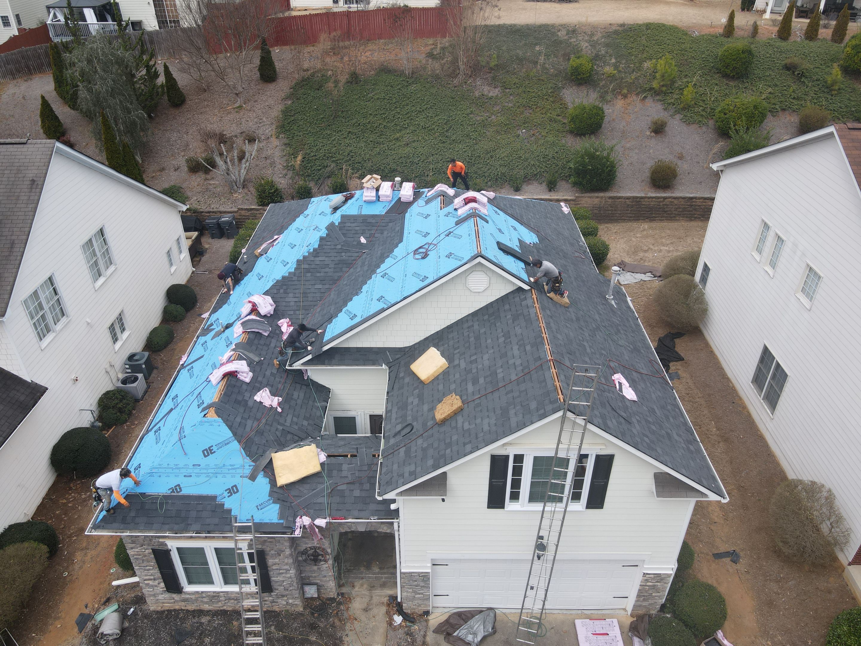 Residential Roofing Installation using Owens Corning by Inspector Roofing and Restoration