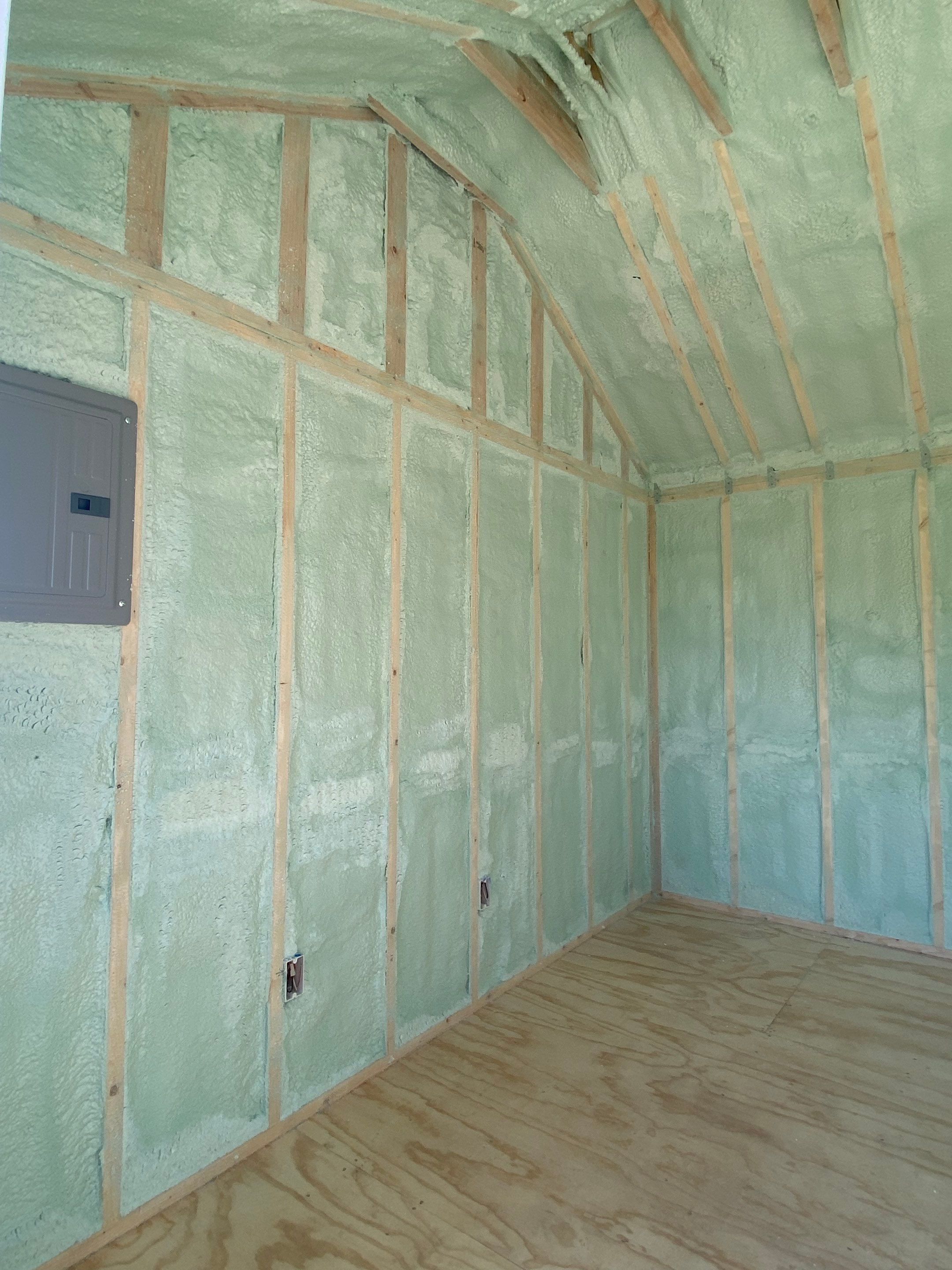 Exterior Walls using Closed Cell Spray Foam by NYS Foam & Energy