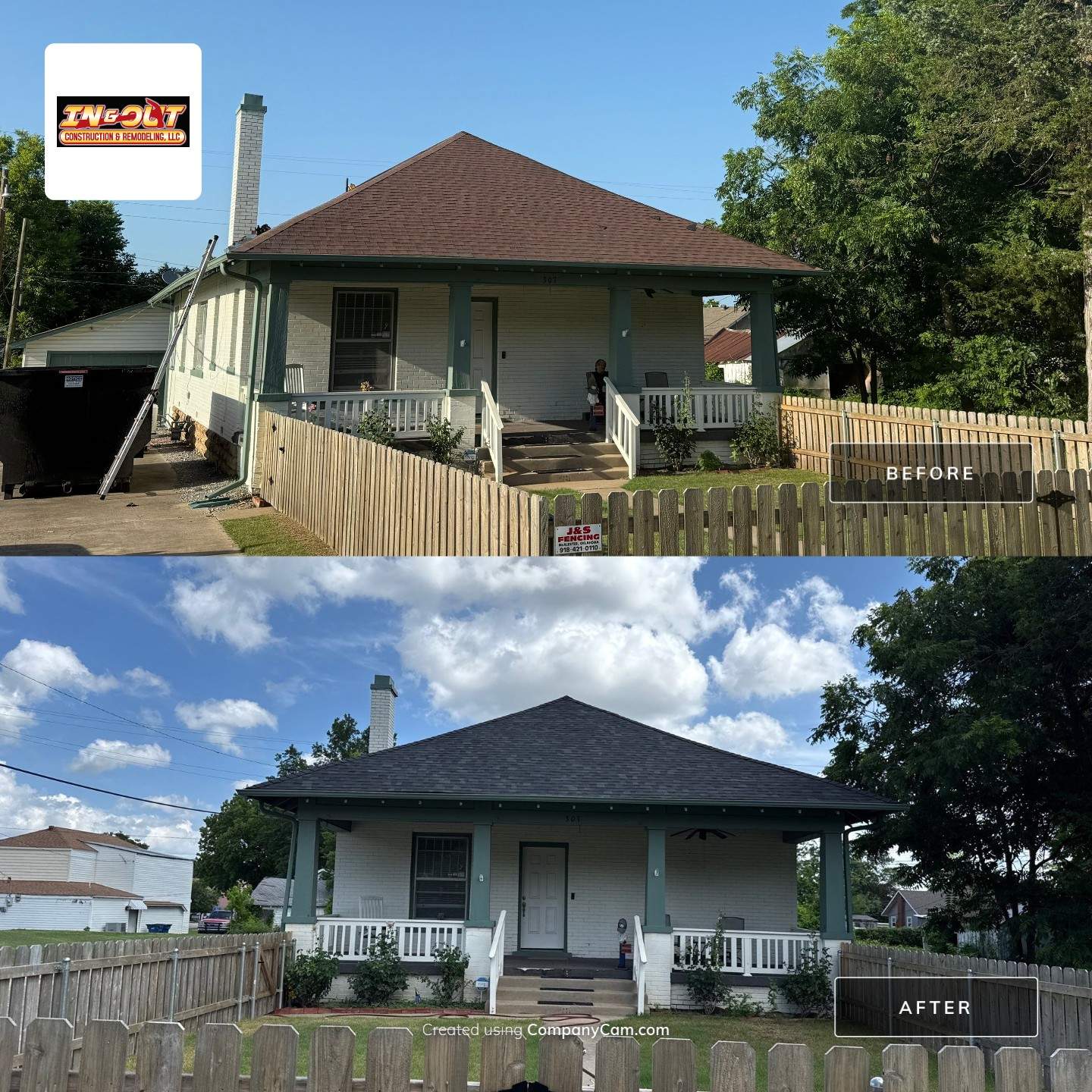 Owens Corning Onyx Black Shingles by In & Out Construction & Remodeling, LLC