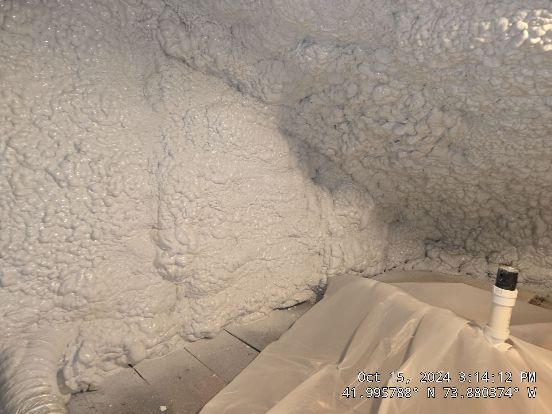 Attic Insulation using open cell spray foam by NYS Foam & Energy