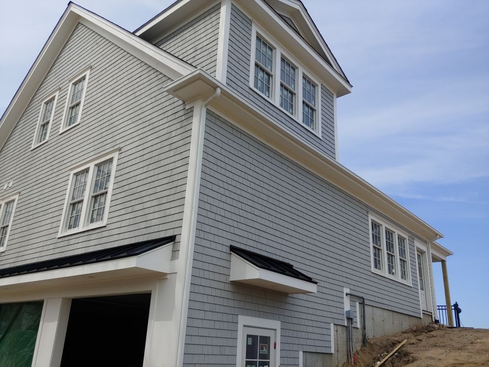 Gutter Installation using 5" Box Style Aluminum Gutter in Duxbury, MA by Gutter Pro Enterprises