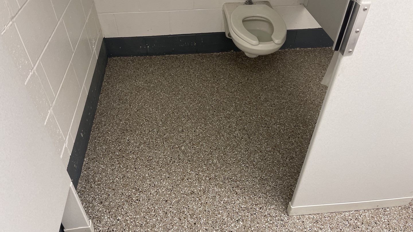 Park Restroom Floors using Pebble Beach by Your1DayFloor.com