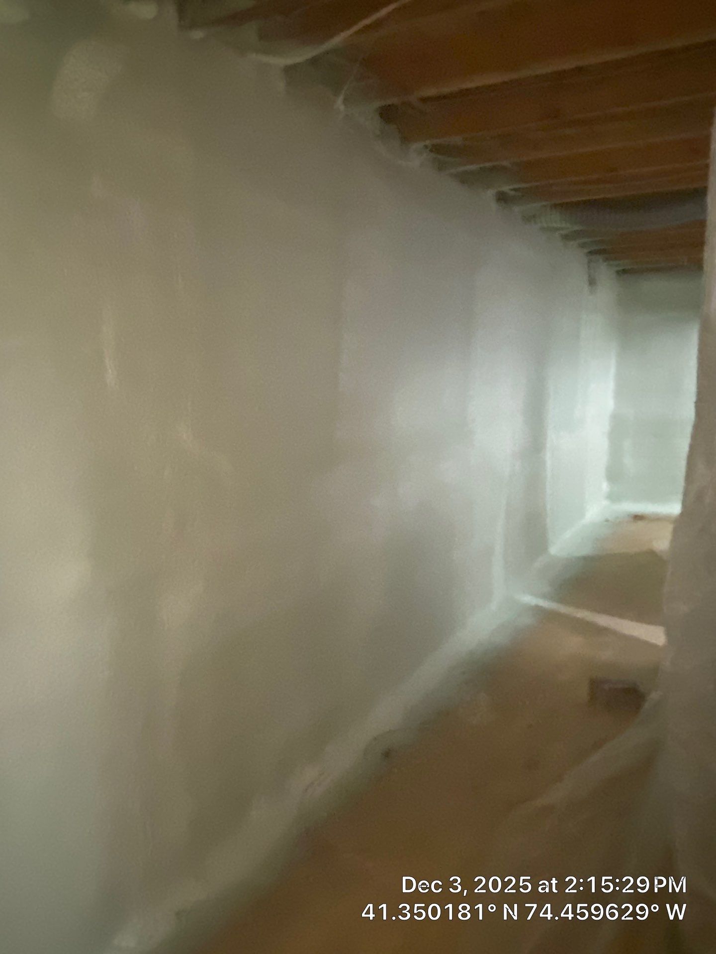 Basement Exterior Walls using Closed Cell Spray Foam by NYS Foam & Energy