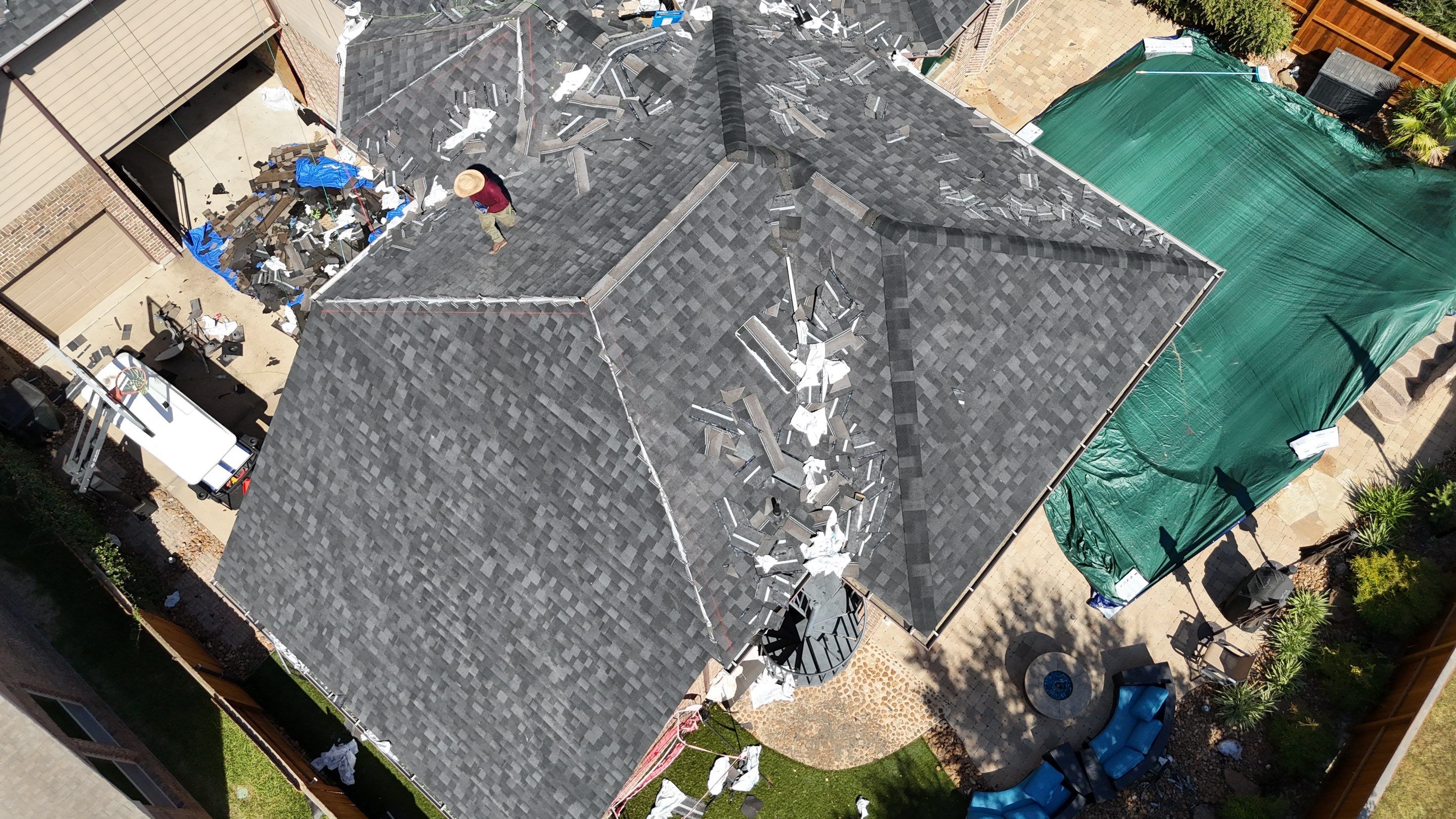 Residential Roofing Installation using IKO Dynasty by Core Four Roofing