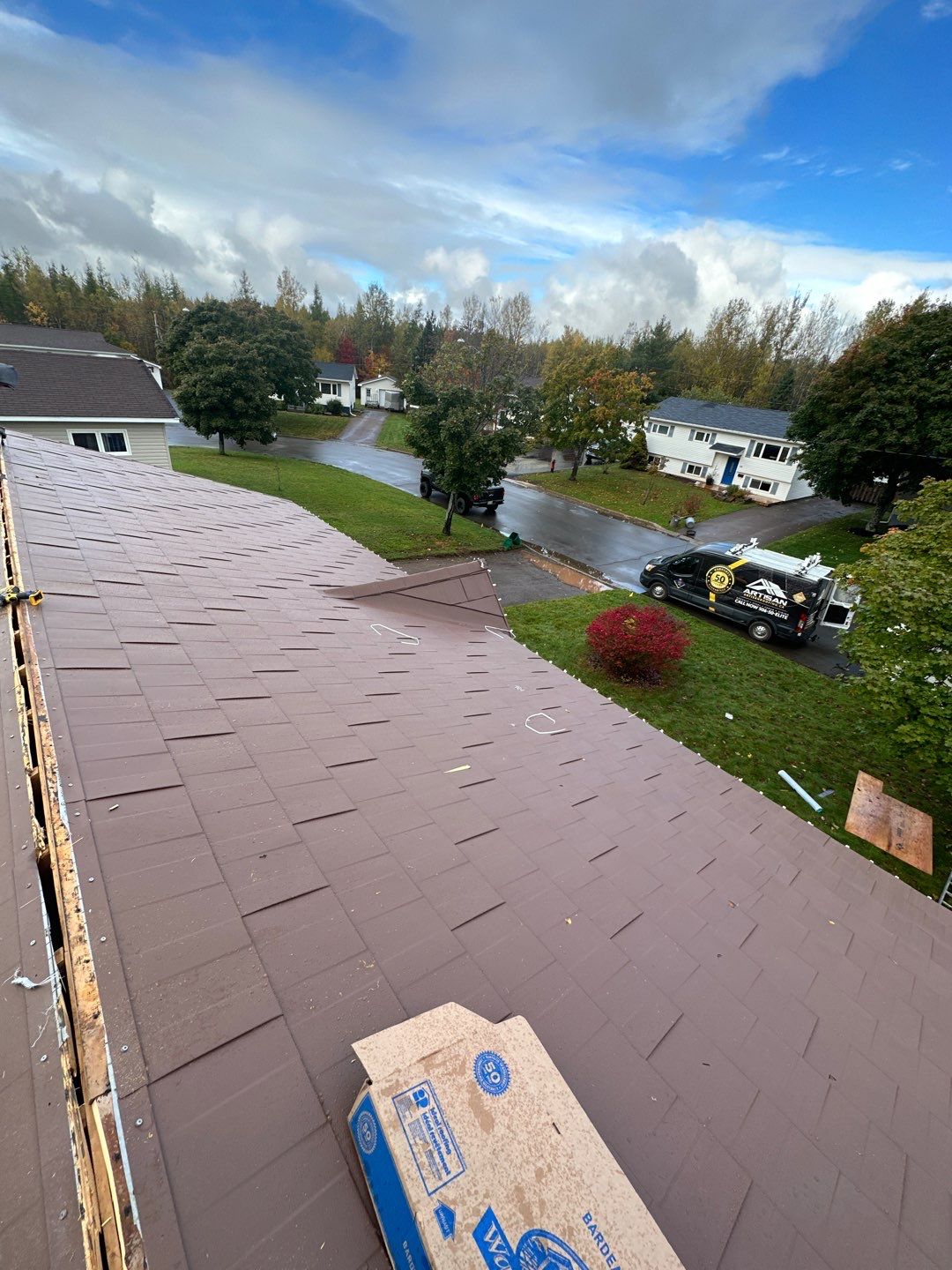 Residential Roofing Installation using Wakefield Bridge Steel Shingle by Ideal Steel by Artisan Roofing & Home Improvements Inc.