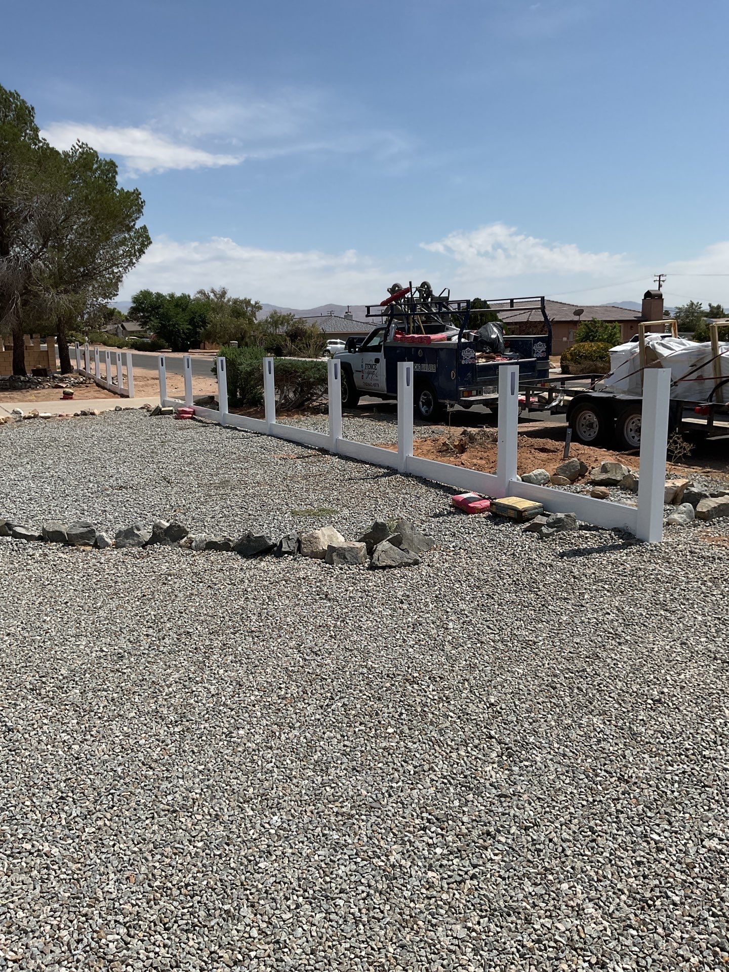 Fence Installation using Vinyl by Fence Guys Inc. 