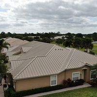 24ga 1.5" Mechanical Seam Sierra Tan by Total Roofing System The Metal Roof Experts