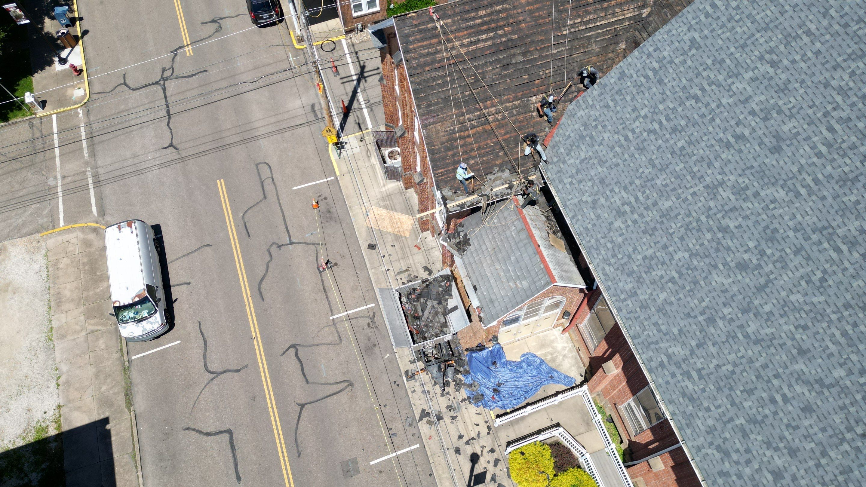 Commercial Roofing Installation using Duration Series Shingles - Estate Gray by RoofX 