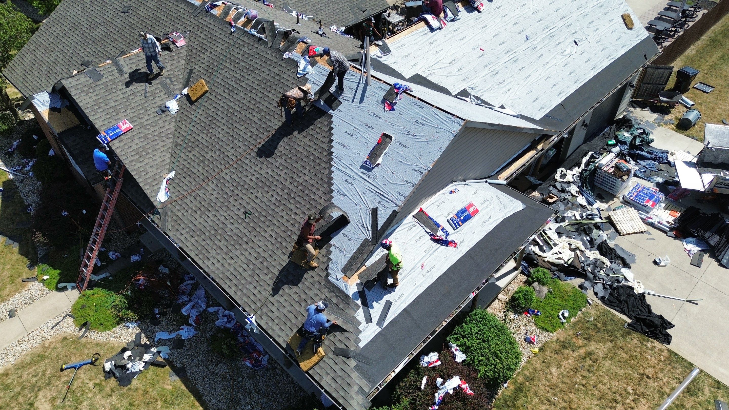 Residential Roofing Installation using Timberline HDZ Shingles - Weathered Wood by RoofX 