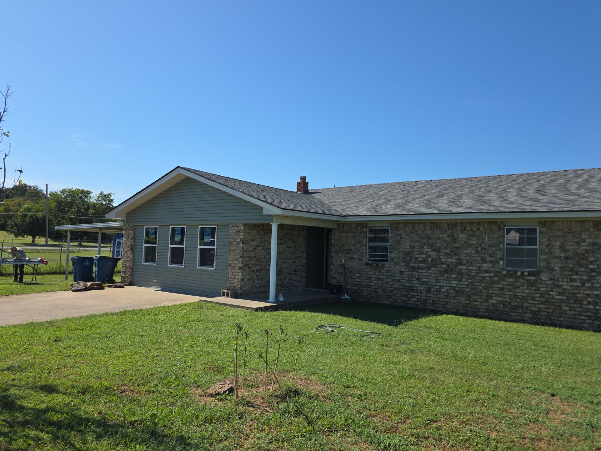 New roof & siding and interior repairs paid by insurance. Along with new roof sheathing.  by In & Out Construction & Remodeling, LLC