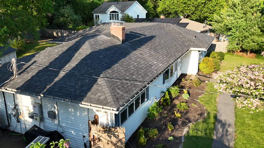 Solar Removal, Rafter Rebuild & Partial Roof Replacement in Natick, MA – Owens Corning Duration, Onyx Black by JOHNNYS PRO
