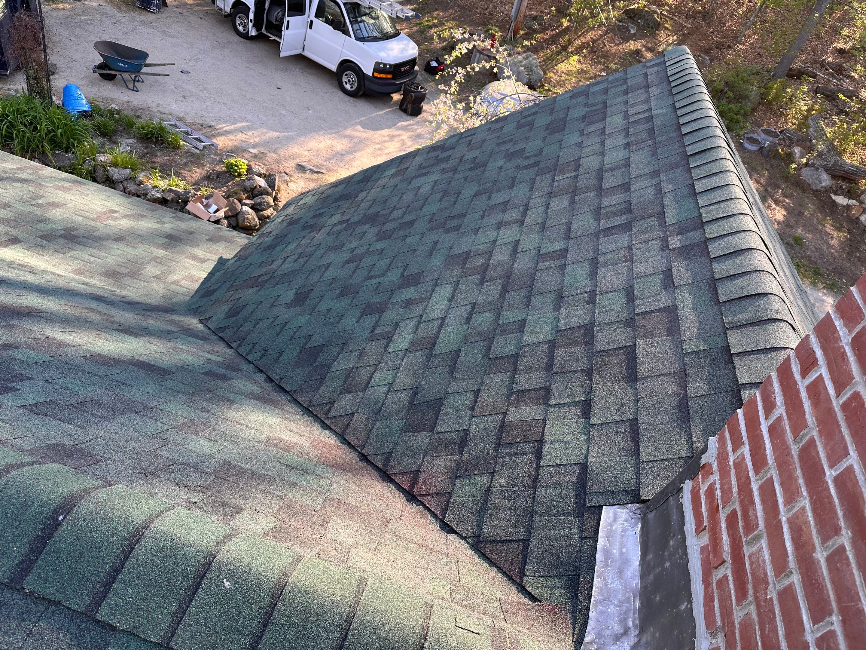 Green Architectural Asphalt Shingle Roof Replacement in Epsom by Tall pine roofing