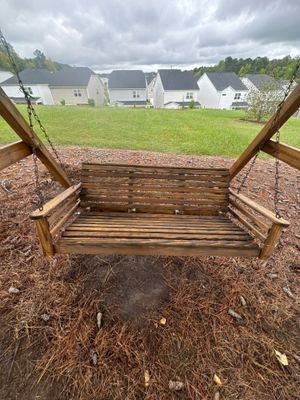 Weathered Deck and Swing using Wood Sealant