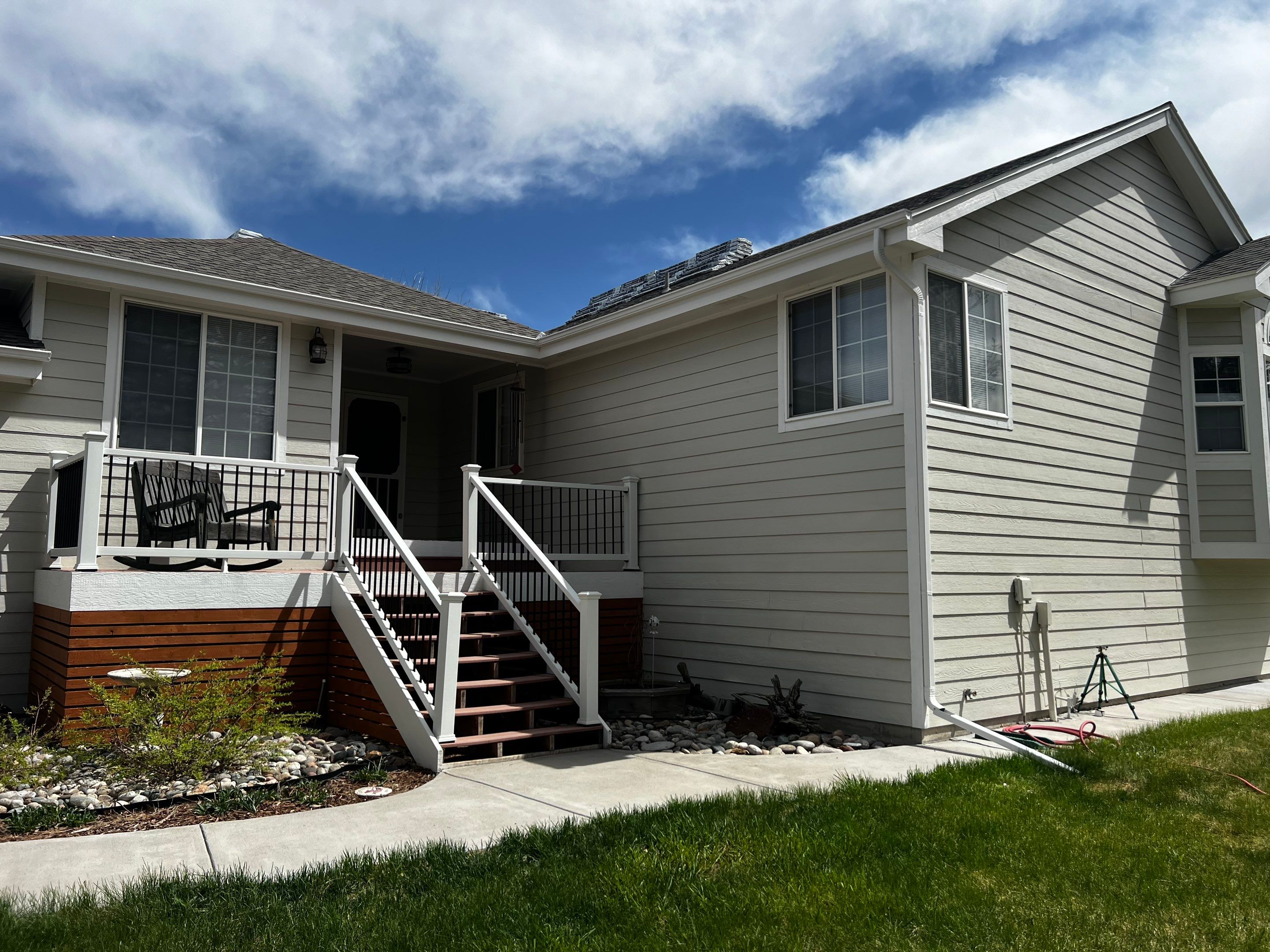 Residential Roofing Installation using Atlas Pinnacle Impact Weathered Wood by Blue Peaks Roofing LLC 