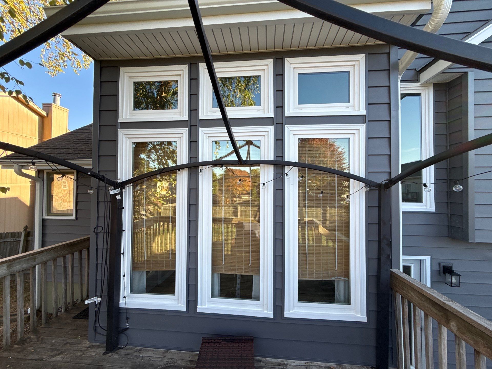 Split Entry in Smokey Ash Craneboard D7 by EEC  Windows, Siding & Roofing 