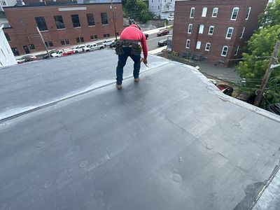 Residential Roofing Installation using EPDM/Rubber 