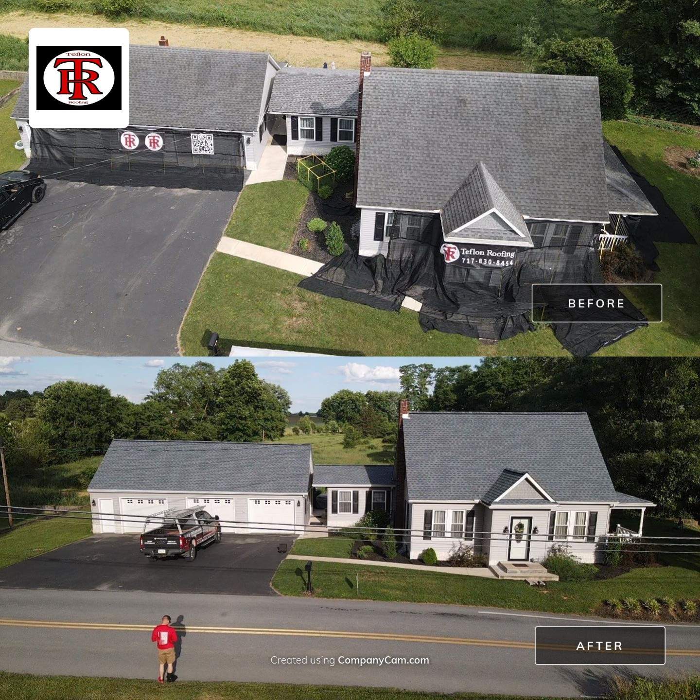 Biscayne Blue Architectural Shingle Install  by Teflon Roofing