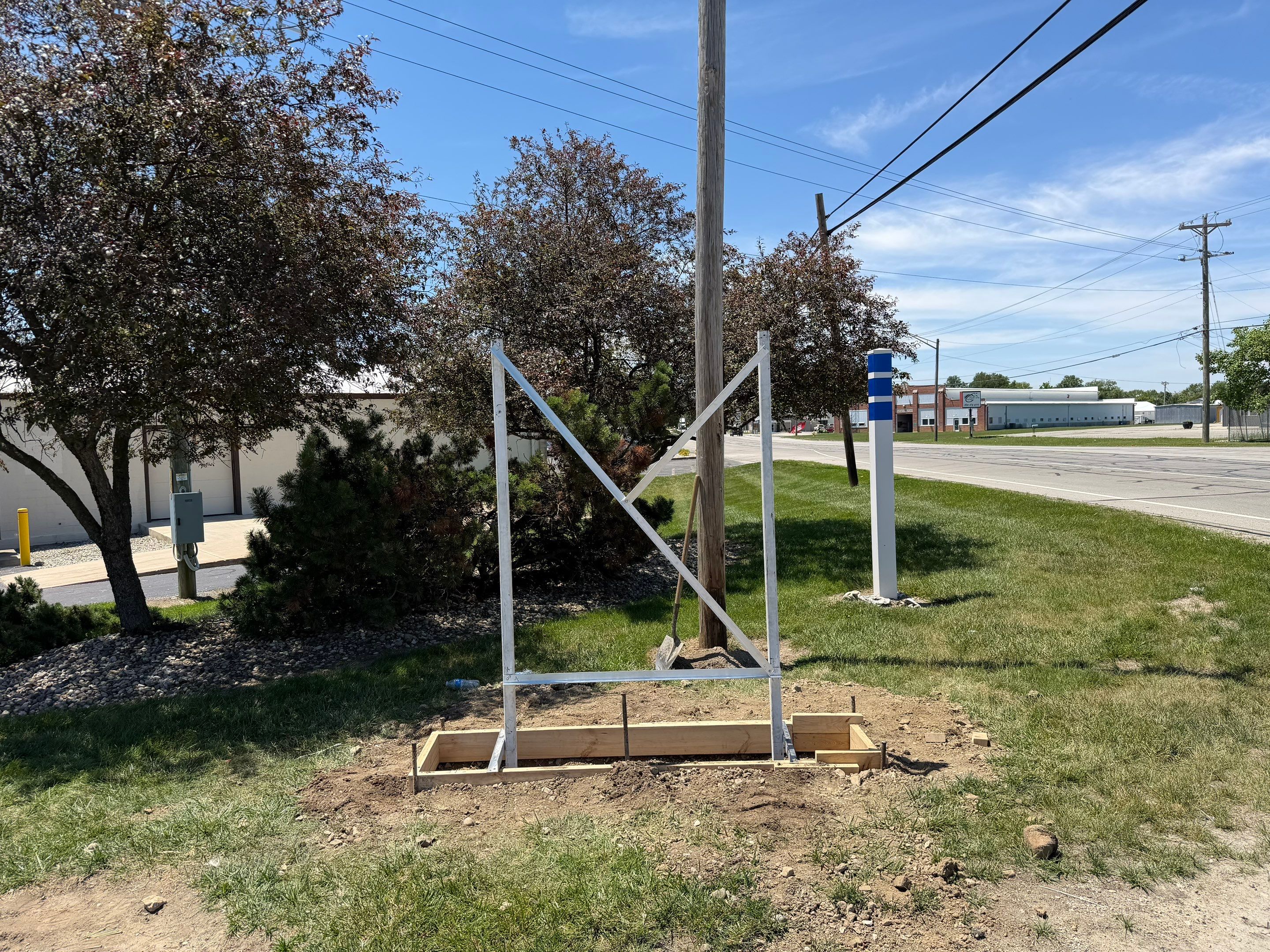 Monument Signage Installation and Site Wayfinding for Ford Meter Box by Hayes Design co