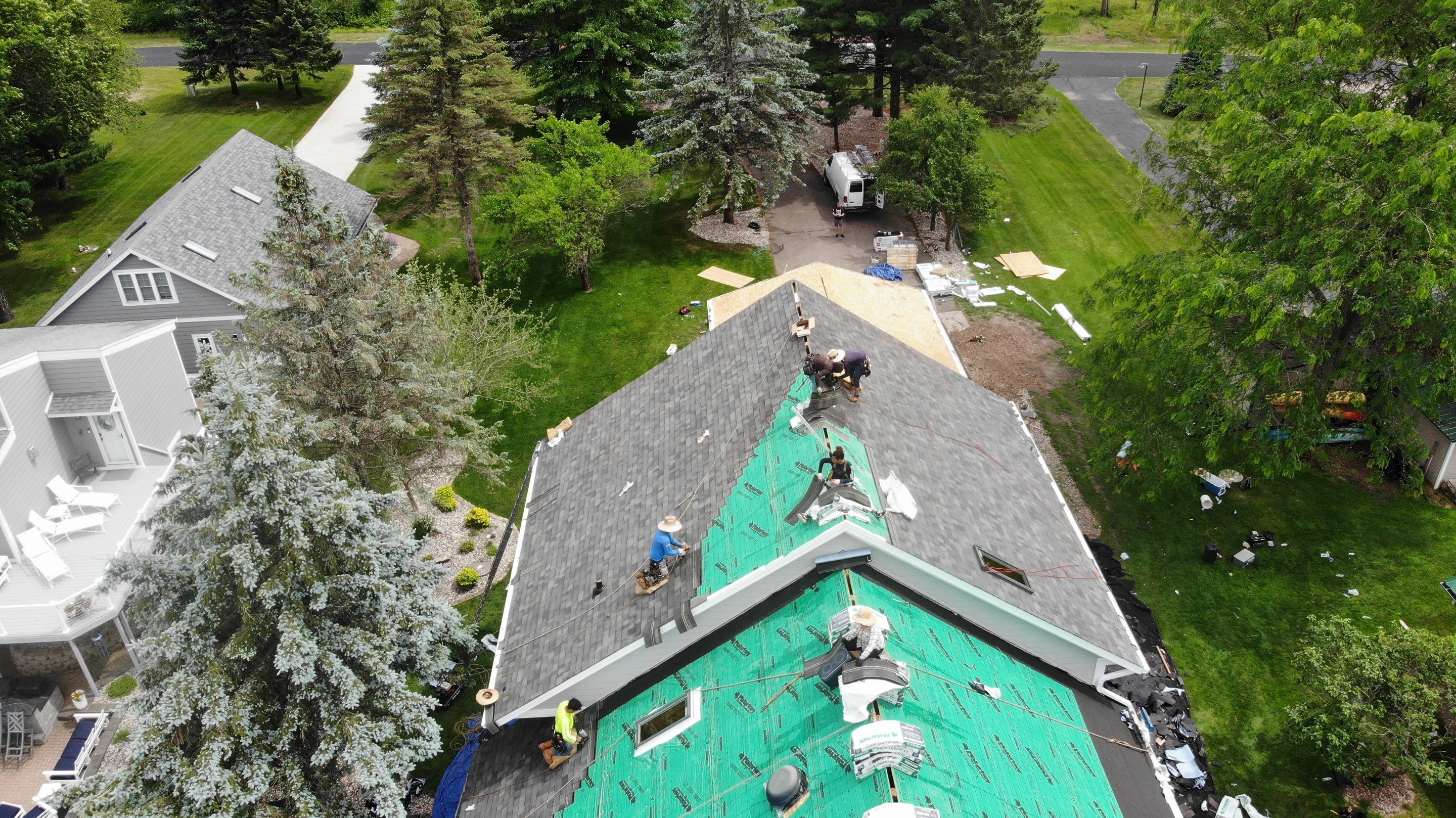 Nekoosa Residential Roof Replacement with Architectural Shingles and Skylights by Mr Roof & Remodeling Co