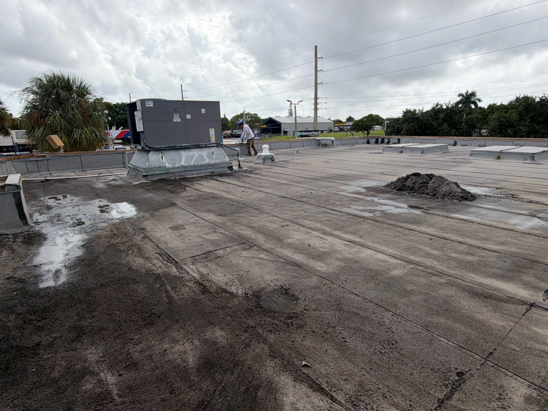 Commercial Roof Restoration and HVAC Flashing Repairs in Pompano Beach by Roof King LLC
