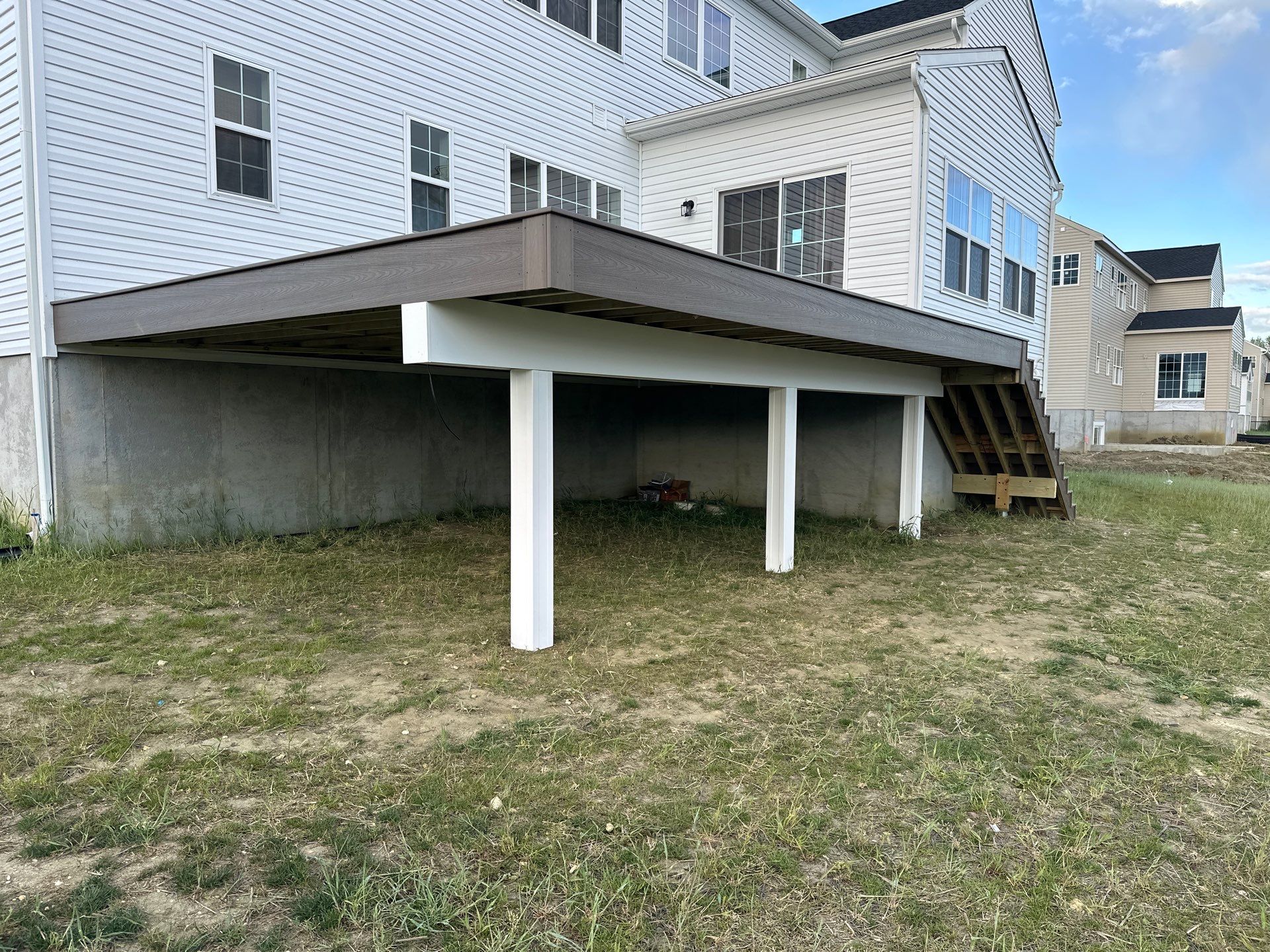 New deck + Manual Louvered Pergola by deck guardian