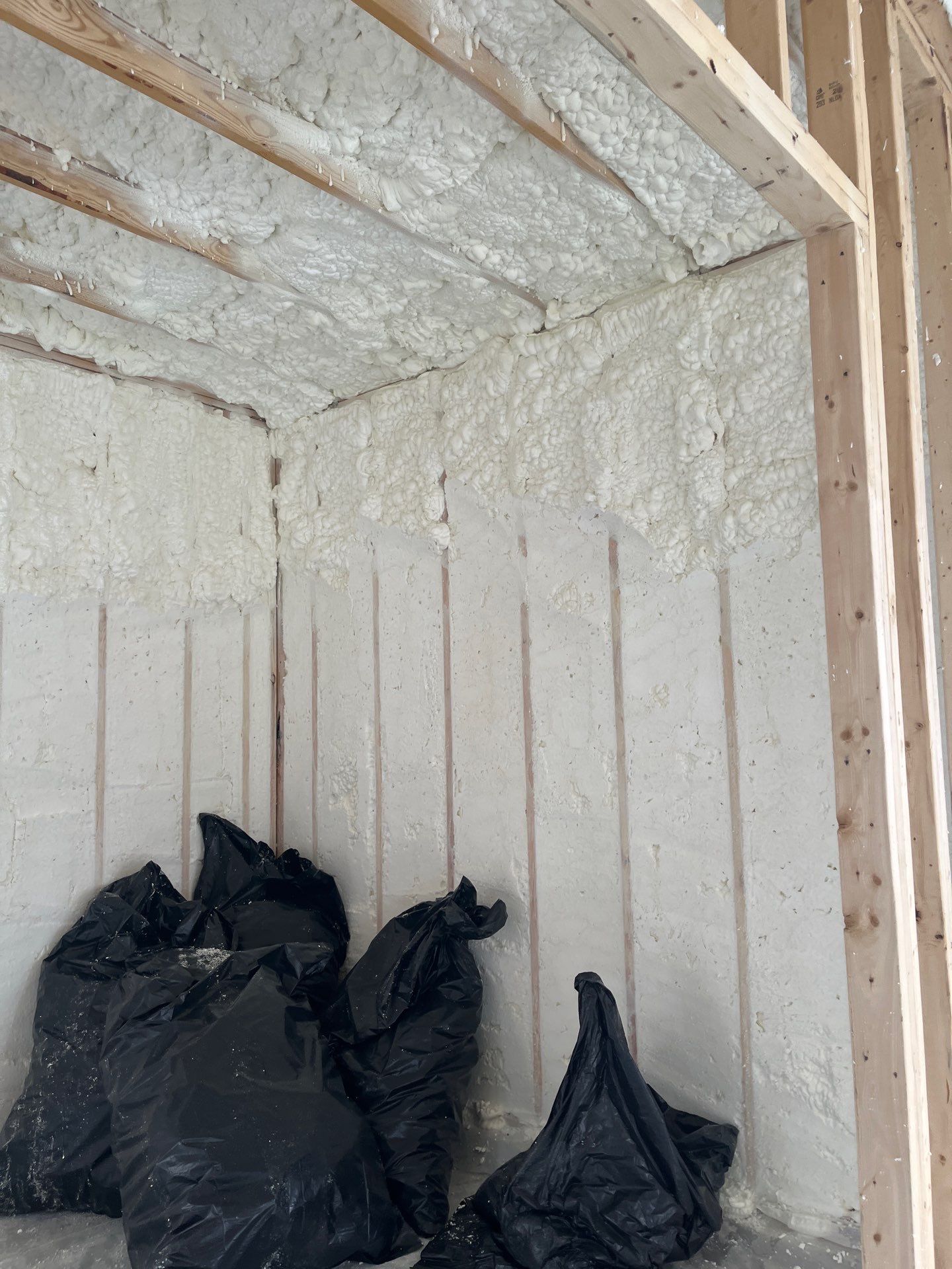 New Construction using open cell spray foam by NYS Foam & Energy