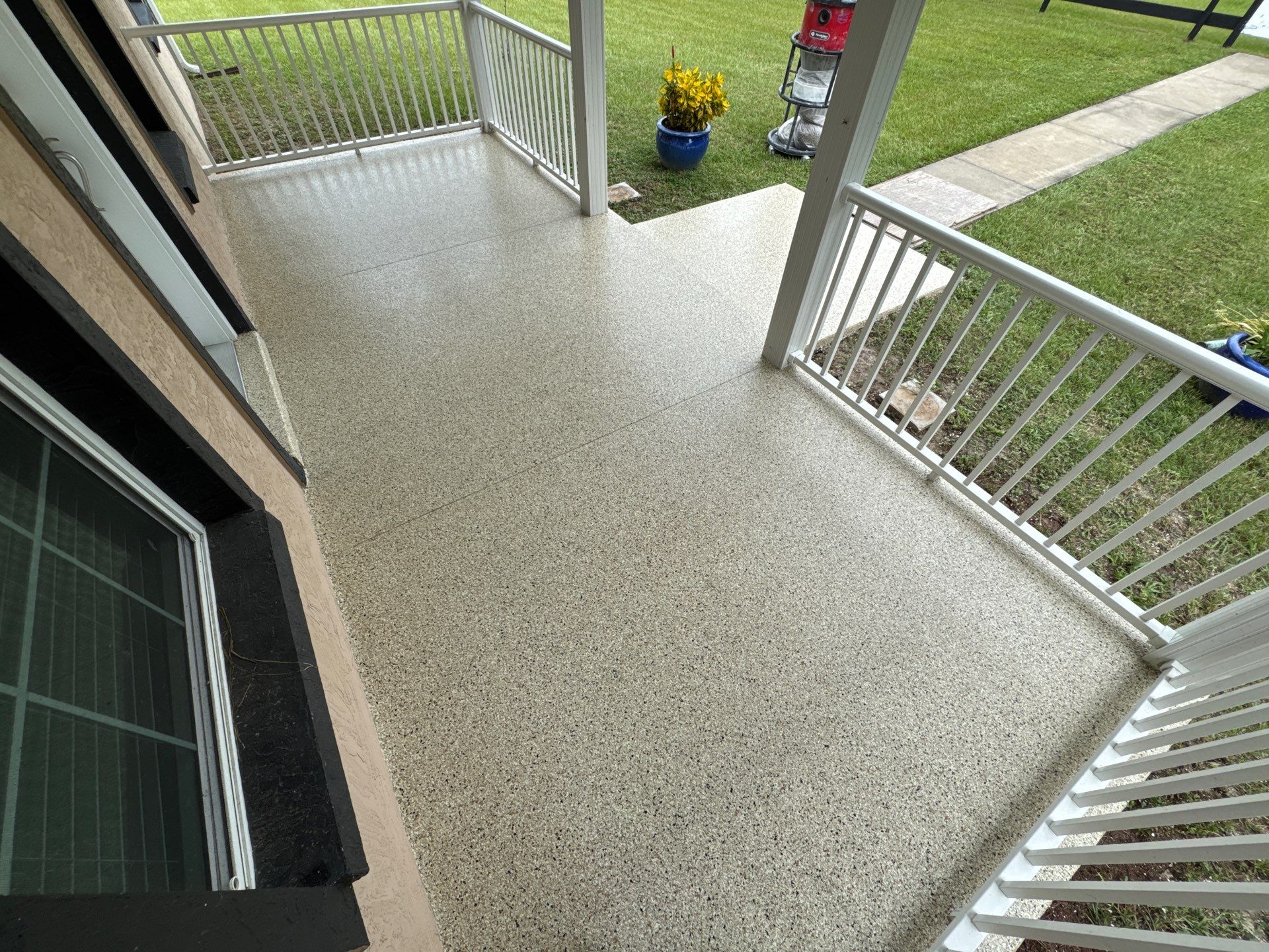 Porches Project in Chiefland, FL in Driftwood by Cross Creek Concrete Coatings