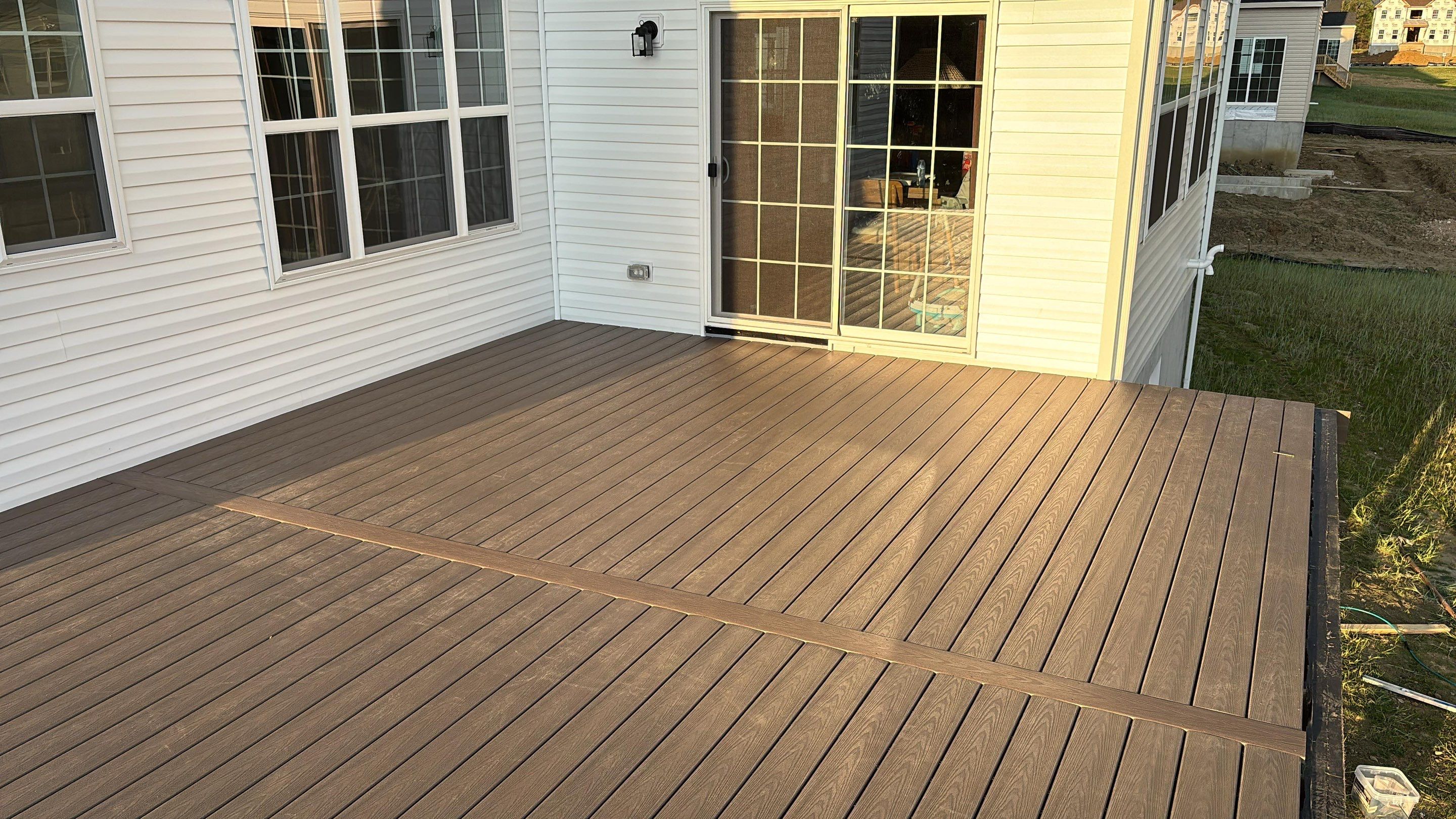 New deck + Manual Louvered Pergola by deck guardian