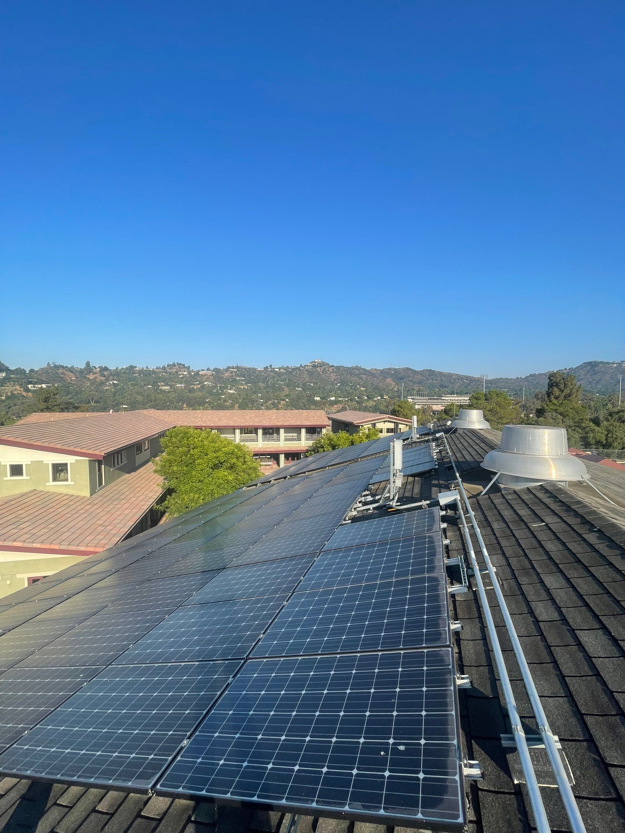 Commercial Solar Panel Cleaning for Chandler School in Pasadena Ca by Palm Coast Solar Cleaning