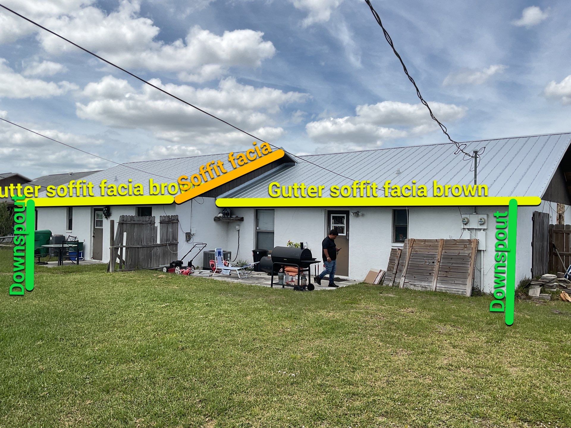 Aluminum Downspouts and Elbows in Englewood FL by Gutter Professors