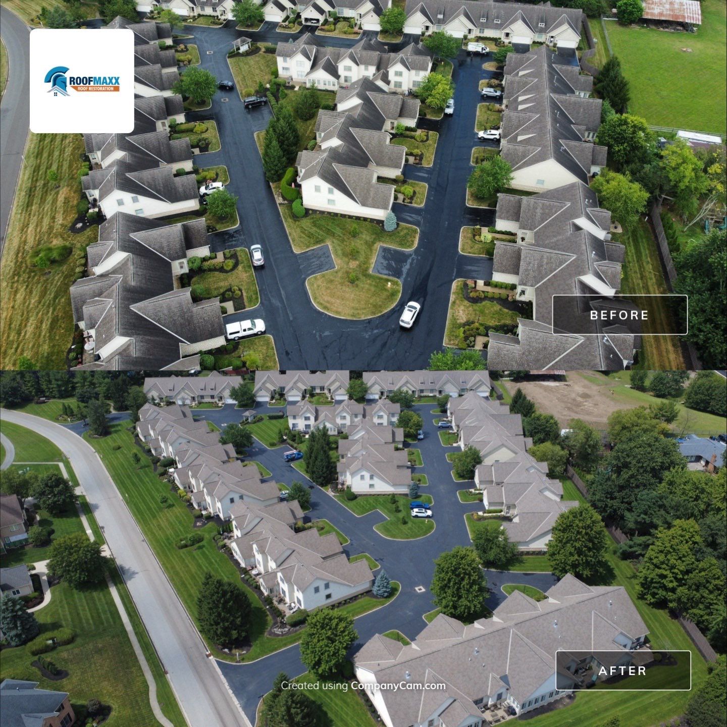 Condo Reference Before and Afters by Roof Maxx of Columbus, OH