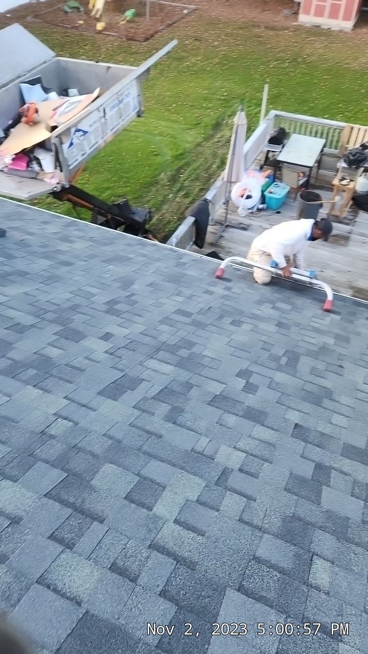 Residential Roofing Installation using Owens Corning TruDefinition Estate Gray by A Plus Exterior