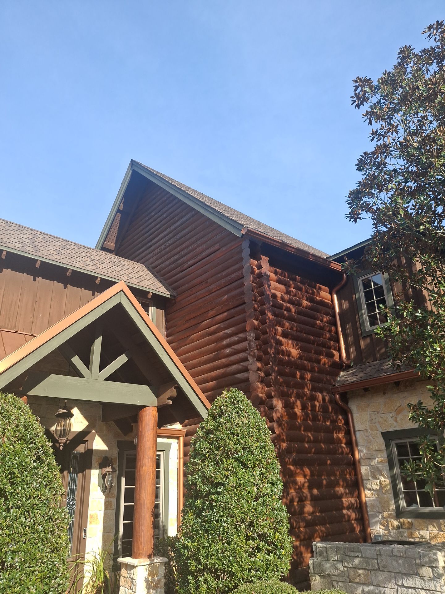 A Complete Exterior Refresh for a Custom Log Home & Property in Alba, Texas by Quality Coats Painting