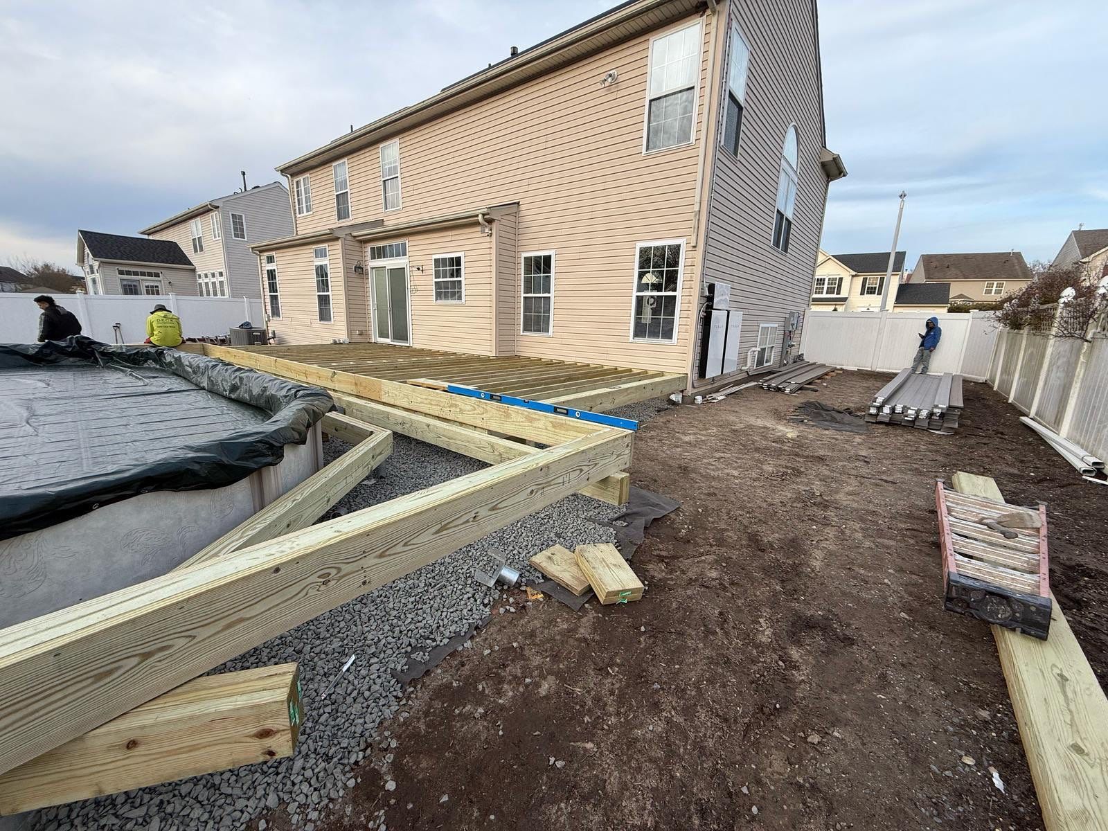 new pool deck in Howell by deck guardian