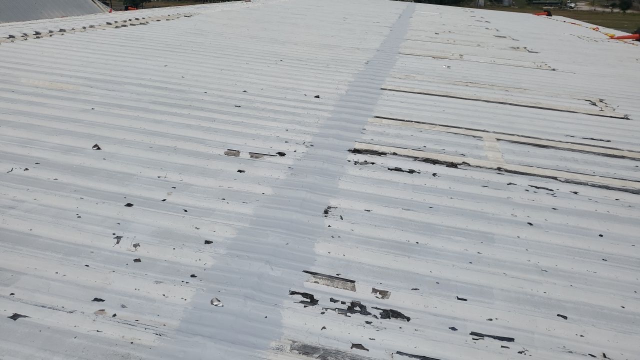 Commercial Roofing Installation using GAF 10 Year Acrylic System by Lighthouse Roofing