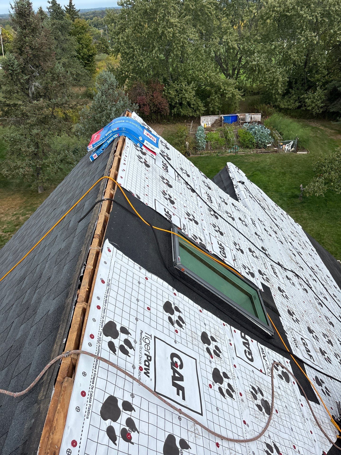 GAF Timberline Solar Roof Installation in Pittsford, NY by American Home Contractors