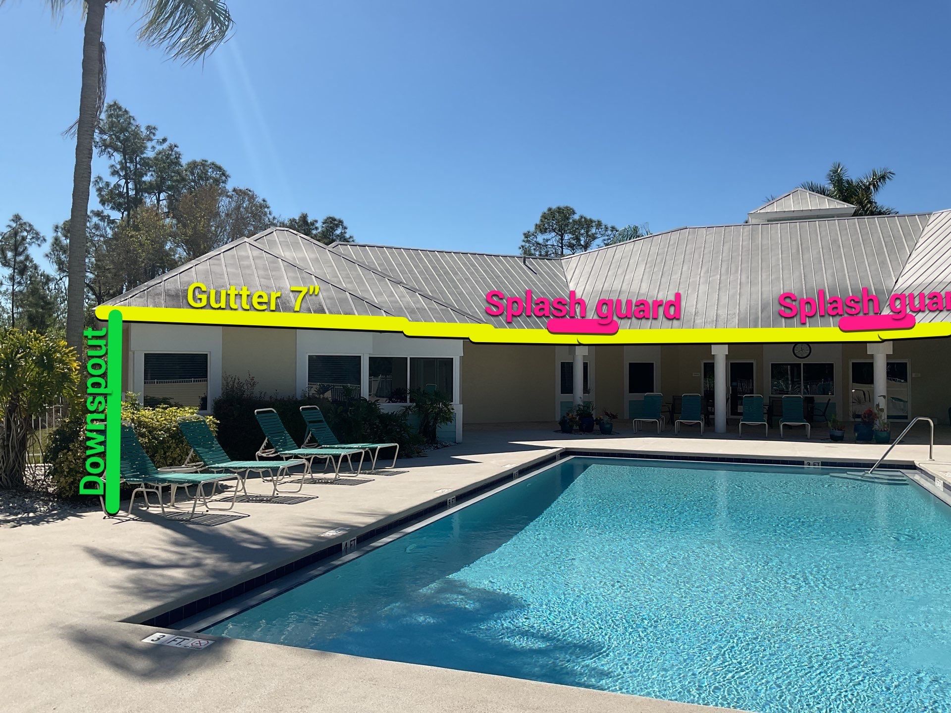 White K-Style Gutters in Fort Myers FL by Gutter Professors