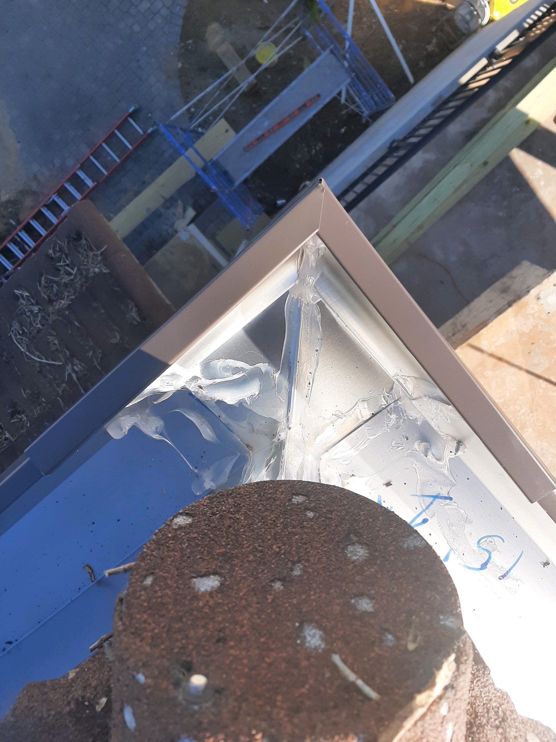 Gutter Installation using Royal Brown K-Style Gutters by Gutter Professors